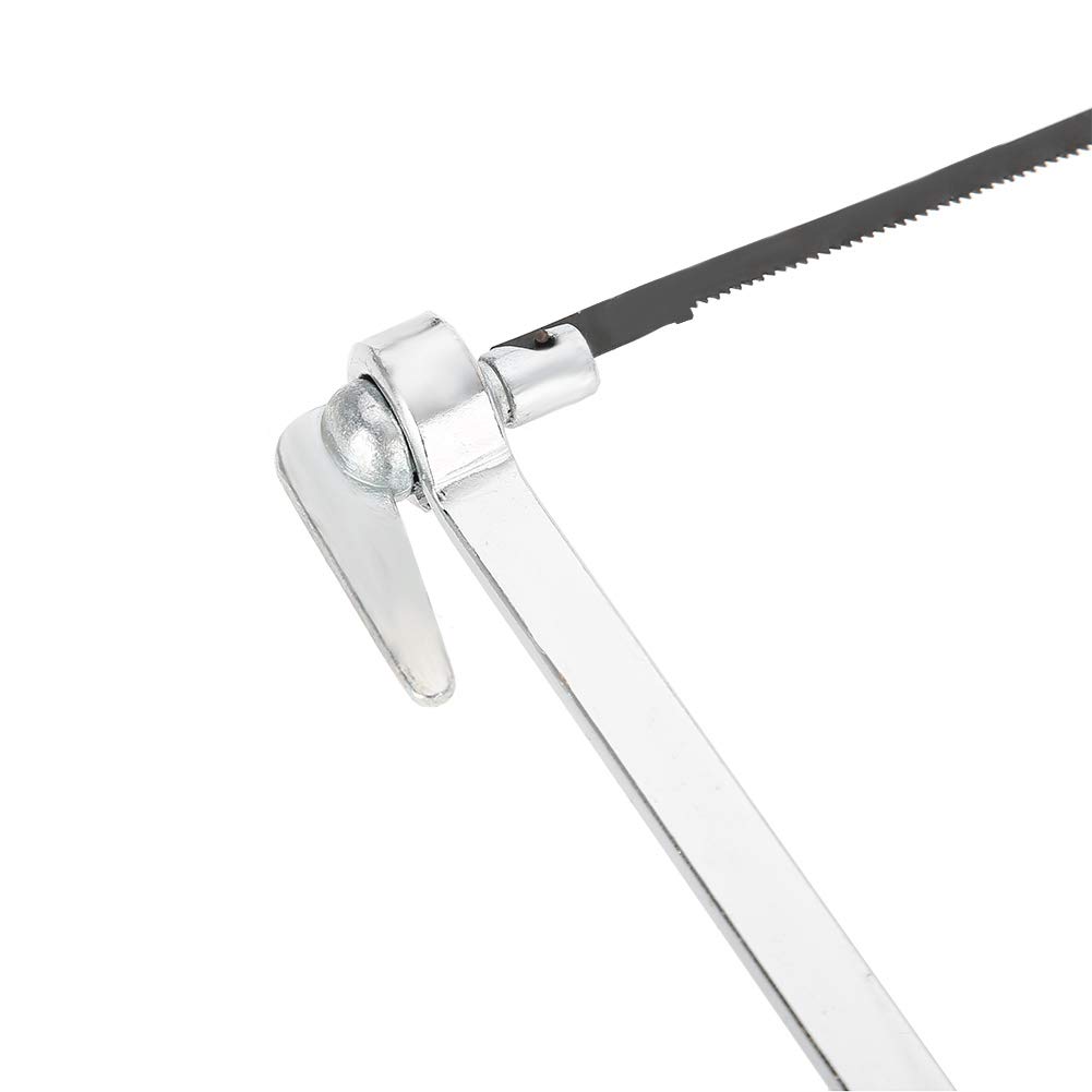 Premium Coping Saw with 5 Replacement Blades - U-Shaped Steel Frame Woodworking Hand Saw for Jewelry Making, Wood Cutting, Plastic & Rubber Crafting - Ideal for Jewelers, Garden Tools & DIY Projects