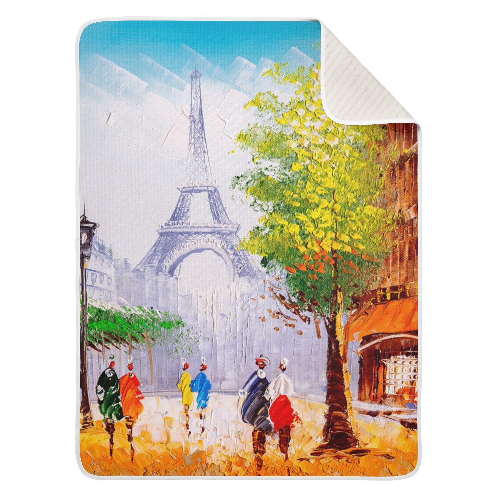 Bedsure Eiffel Tower Baby Blanket for Boys & Girls - Soft Receiving & Crib Blanket for Newborns - Perfect for Stroller, Nursery, Travel & Gift - Cozy Throw Blanket for Baby Showers & Bedtime