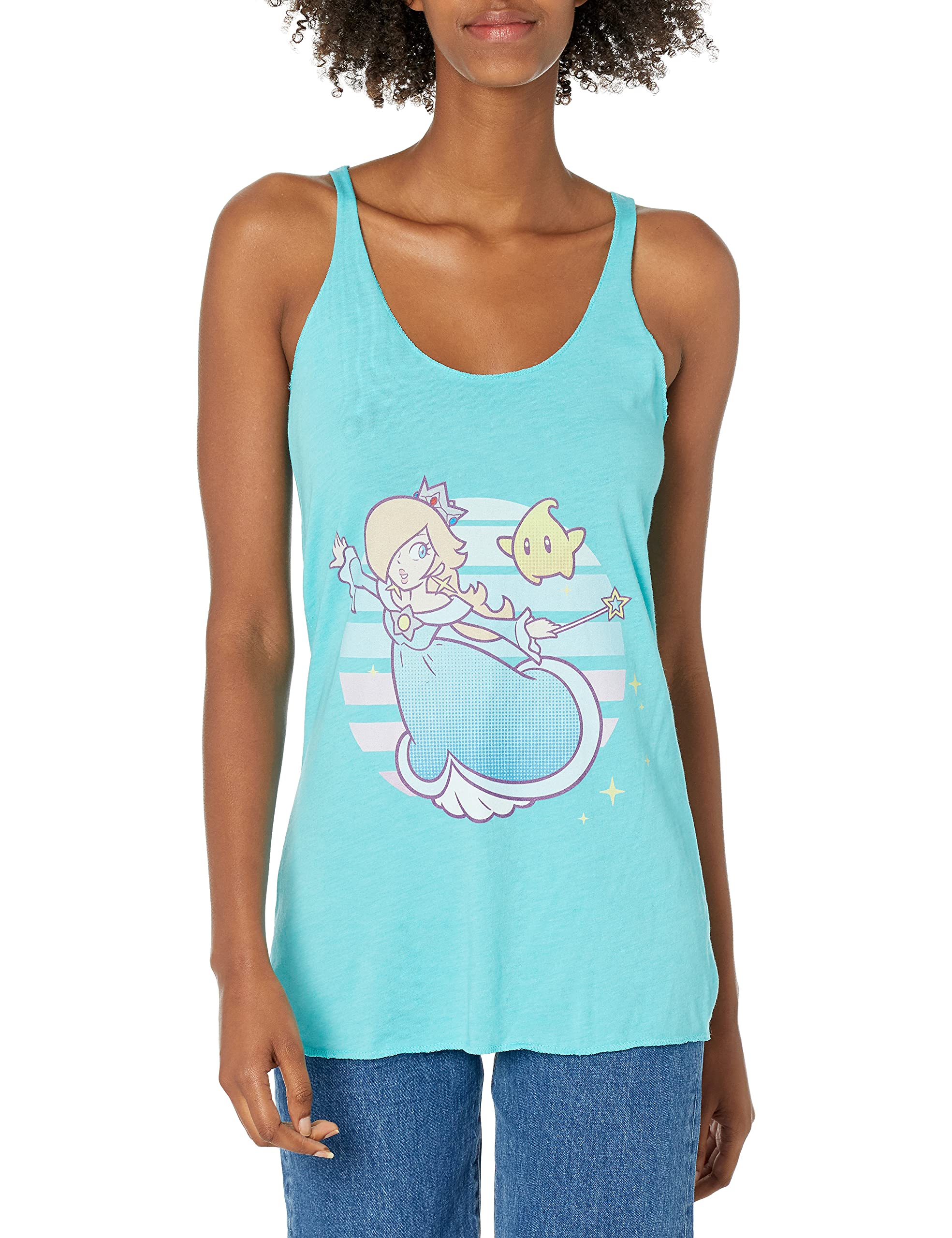 Nintendo Rosalina Tri-Blend Racerback Tank Top for Women - Soft Breathable Layering Tee - Perfect for Gaming, Cosplay & Casual Wear