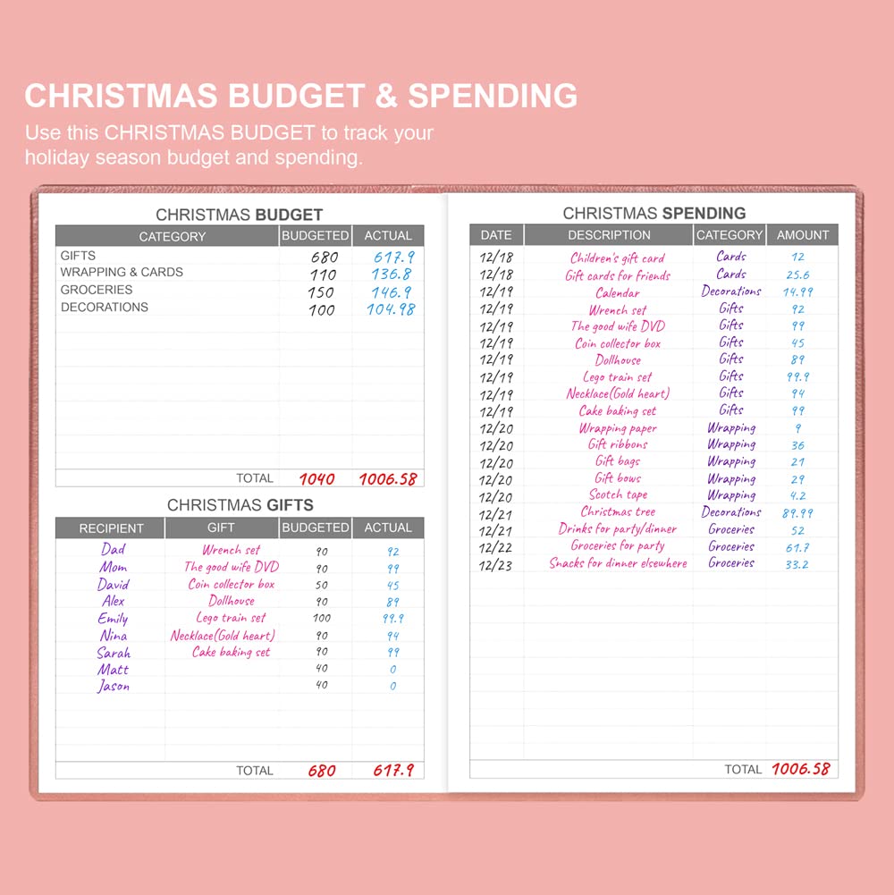 2024-2025 Budget Planner & Expense Tracker Notebook - Undated 12-Month Financial Organizer, 5.8