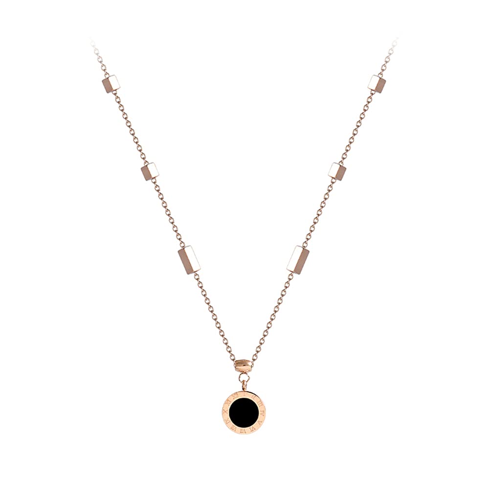 Elegant Titanium Steel Pendant Necklace for Women - Vintage Choker Jewelry Gift for Her - Perfect for Parties, Weddings & Everyday Wear