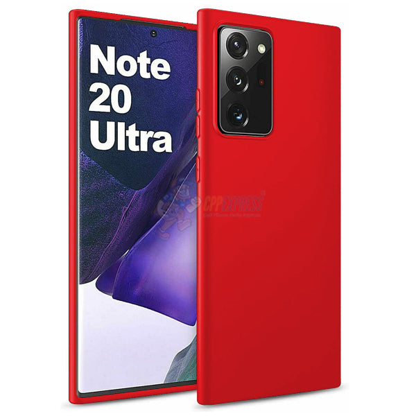 Samsung Galaxy Note 20 Ultra Case - Slim Soft Silicone Protective Shockproof Phone Cover (Red) | Perfect for Everyday Use, Travel & Outdoor Activities