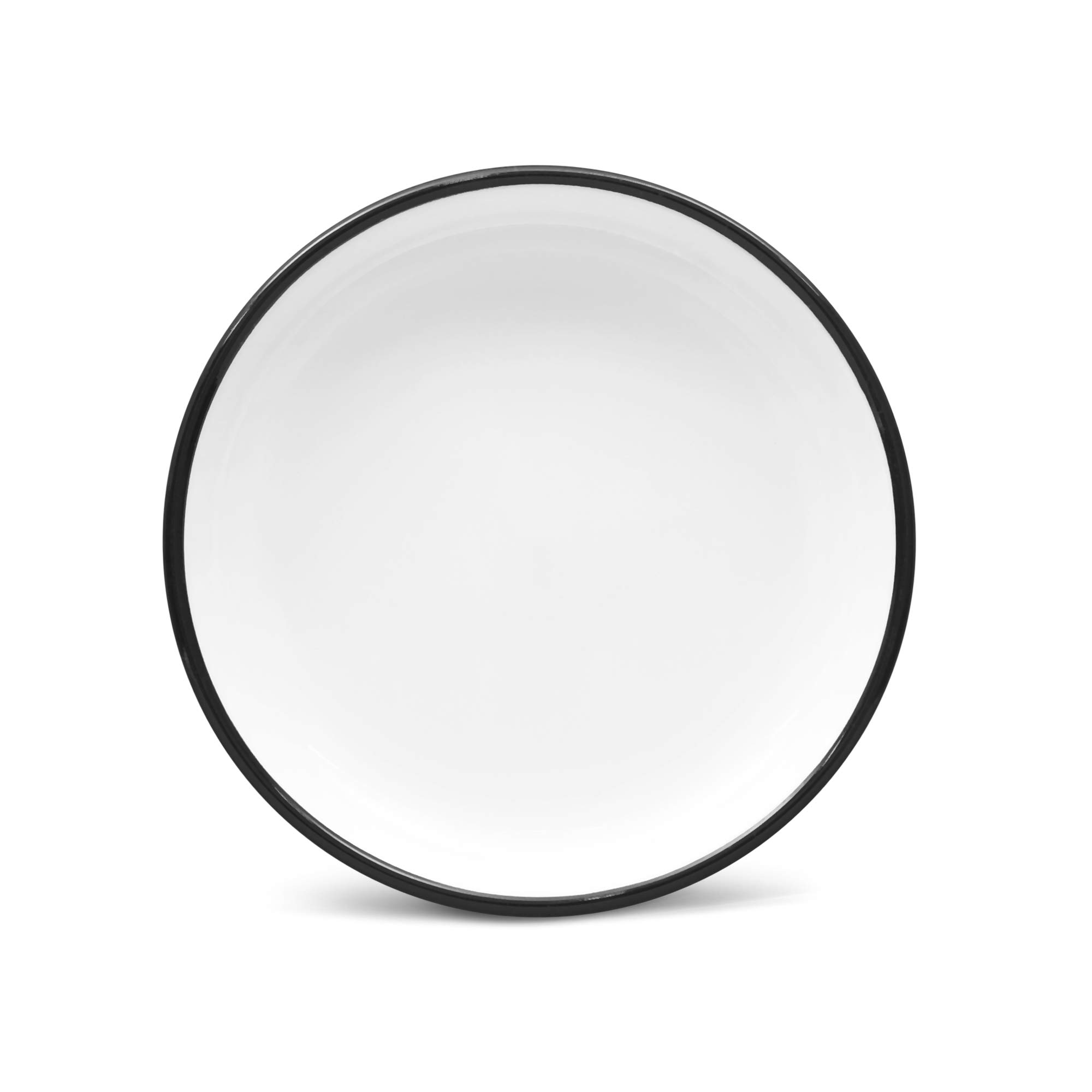 Noritake ColorTex Stone Black 6-Inch Small Plate Set - Elegant Black & White Dinnerware for Everyday Use, Fine Dining, and Entertaining