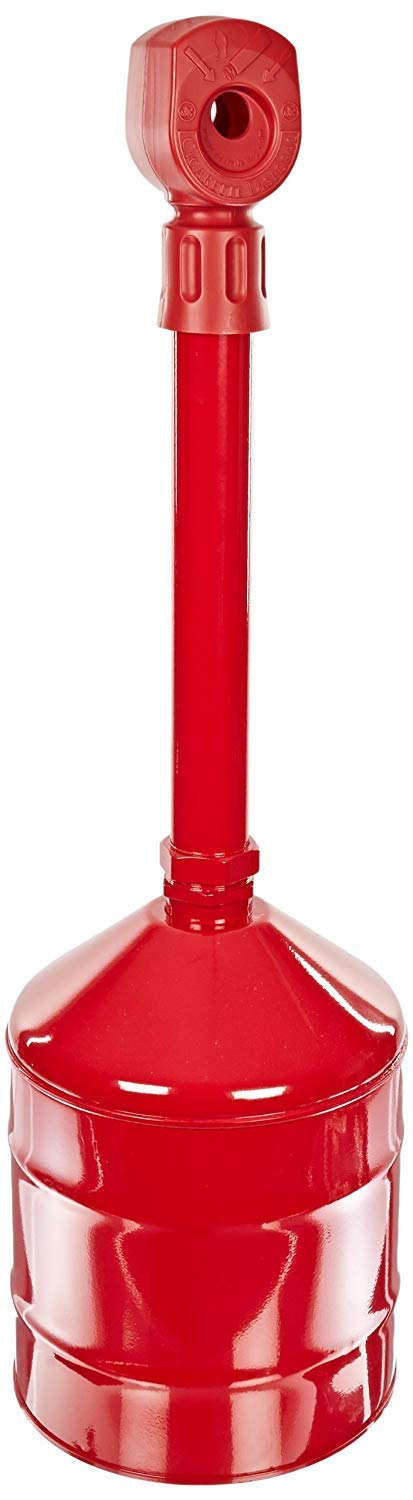 Heavy Duty 5 Gallon Steel Cigarette Butt Receptacle - 11.5