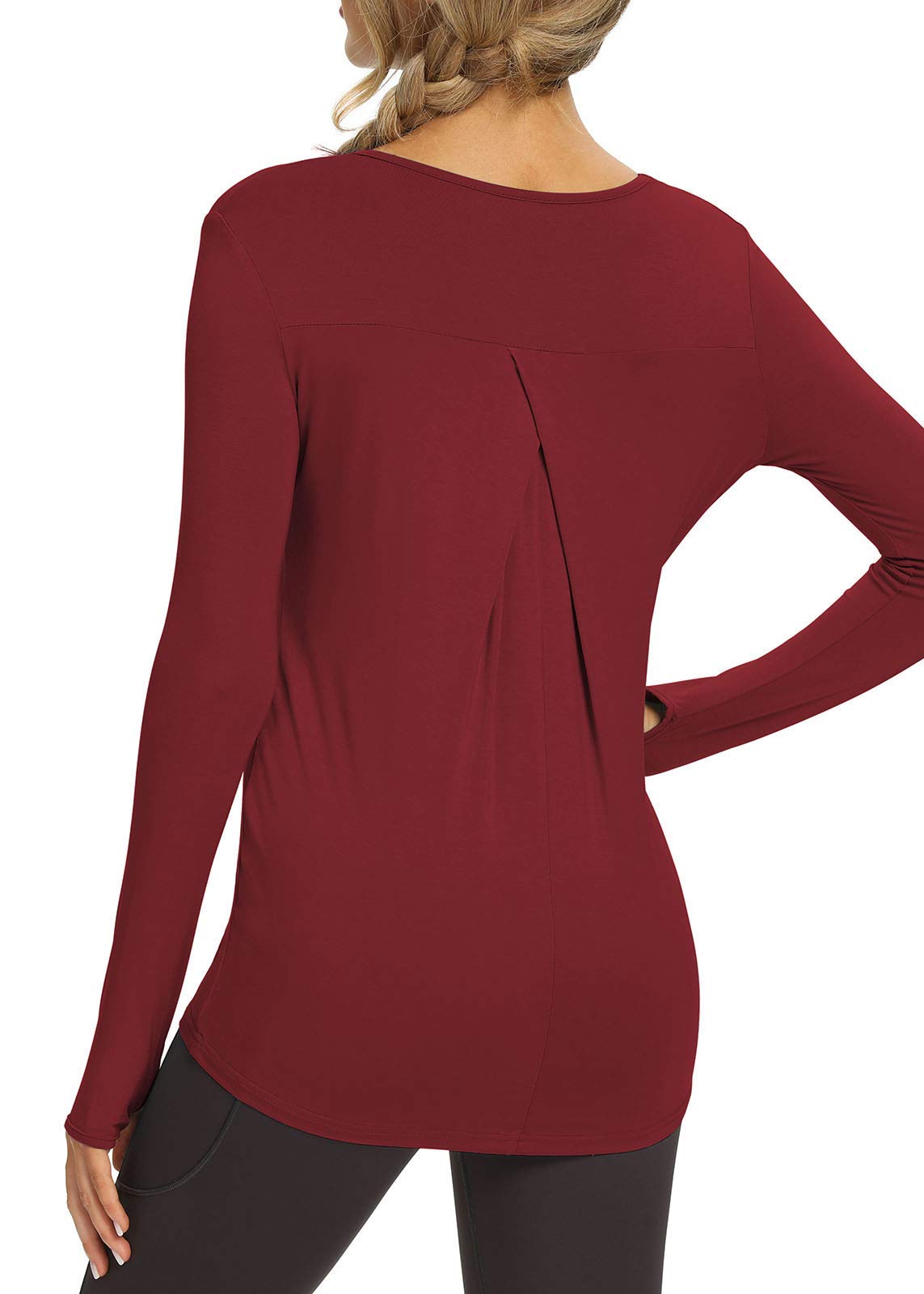 Bestisun Women's Long Sleeve Workout Tops - Moisture Wicking Yoga Shirts for Gym, Running & Athletic Training - Comfortable Exercise Clothes for Fitness & Active Lifestyle