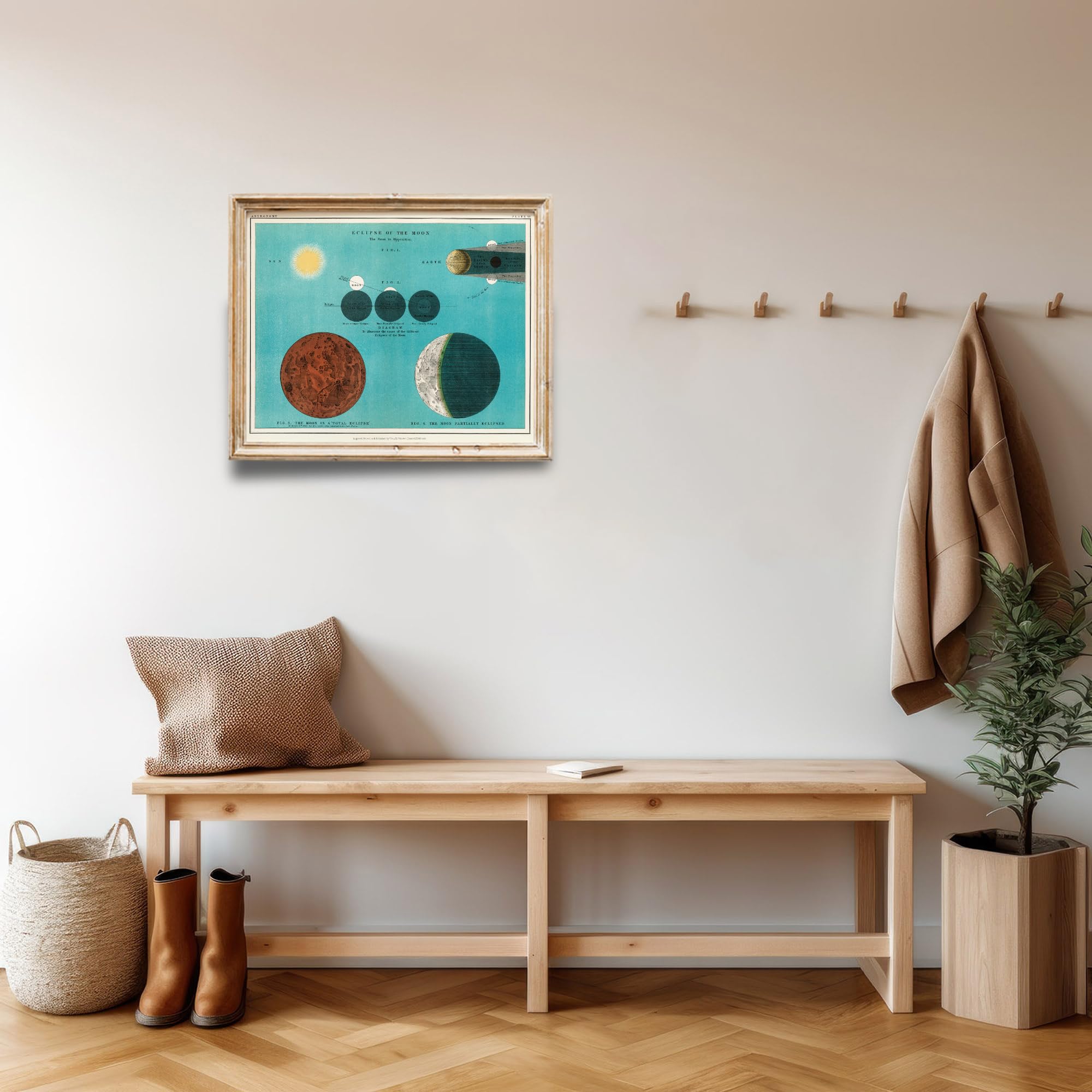 Eclipse Of The Moon Art Print - Unframed 11x14 Inches - Modern Aesthetic Wall Decor - Stunning Lunar Poster for Home & Office - Elegant Wall Art Prints for Living Room, Bedroom or Workspace
