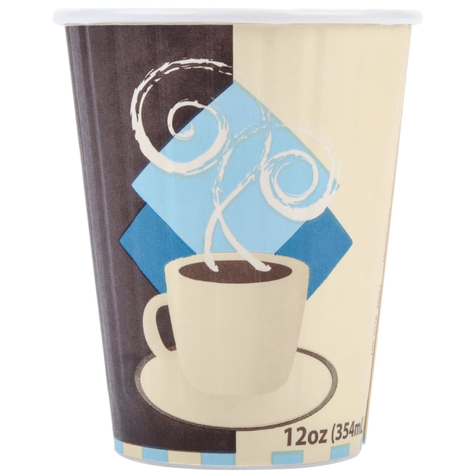 Dart Solo IC12-J7534 Duo Shield 12 oz. Poly Paper Hot Cup - 600/Case | Insulated Coffee Cups for Office, Cafes & Takeout | BPA-Free Disposable Drinkware