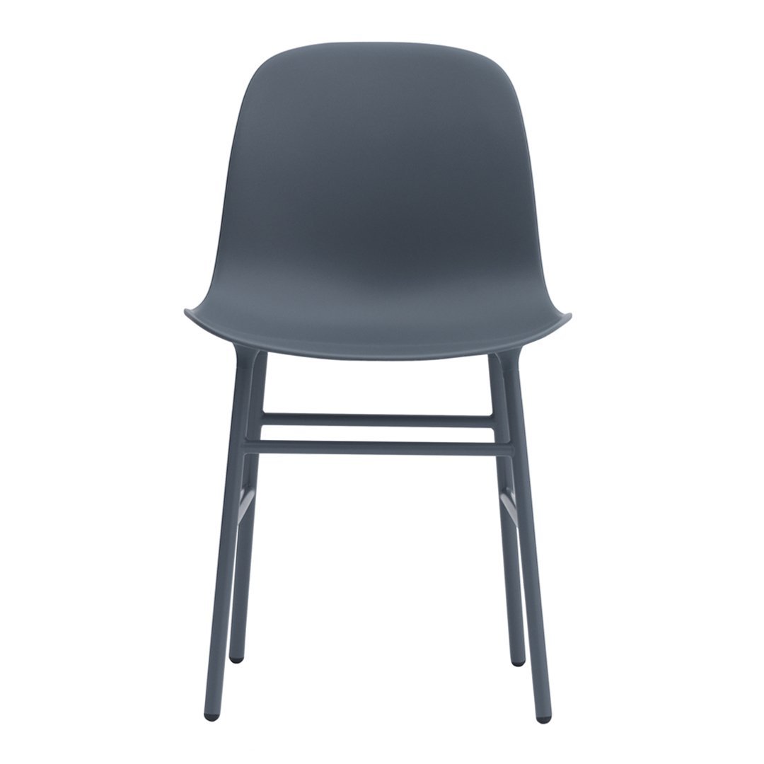 Modern Form Chair with Sturdy Metal Legs - Ergonomic Design for Home, Office & Dining Room Comfort