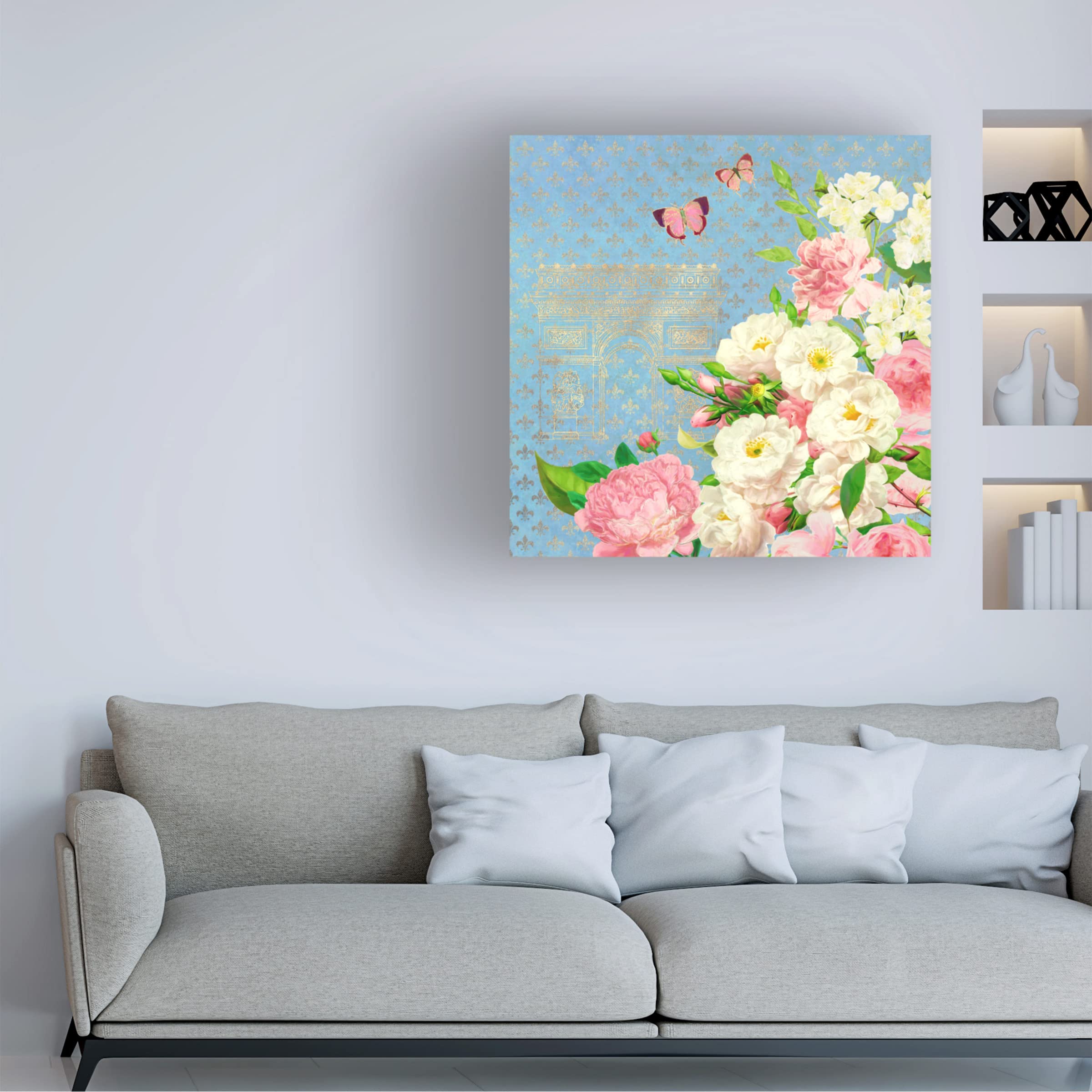 Trademark Fine Art 'Circular Flower Arrangement' Canvas Wall Art by Cora Niele - Floral Home Decor for Living Room, Bedroom & Office