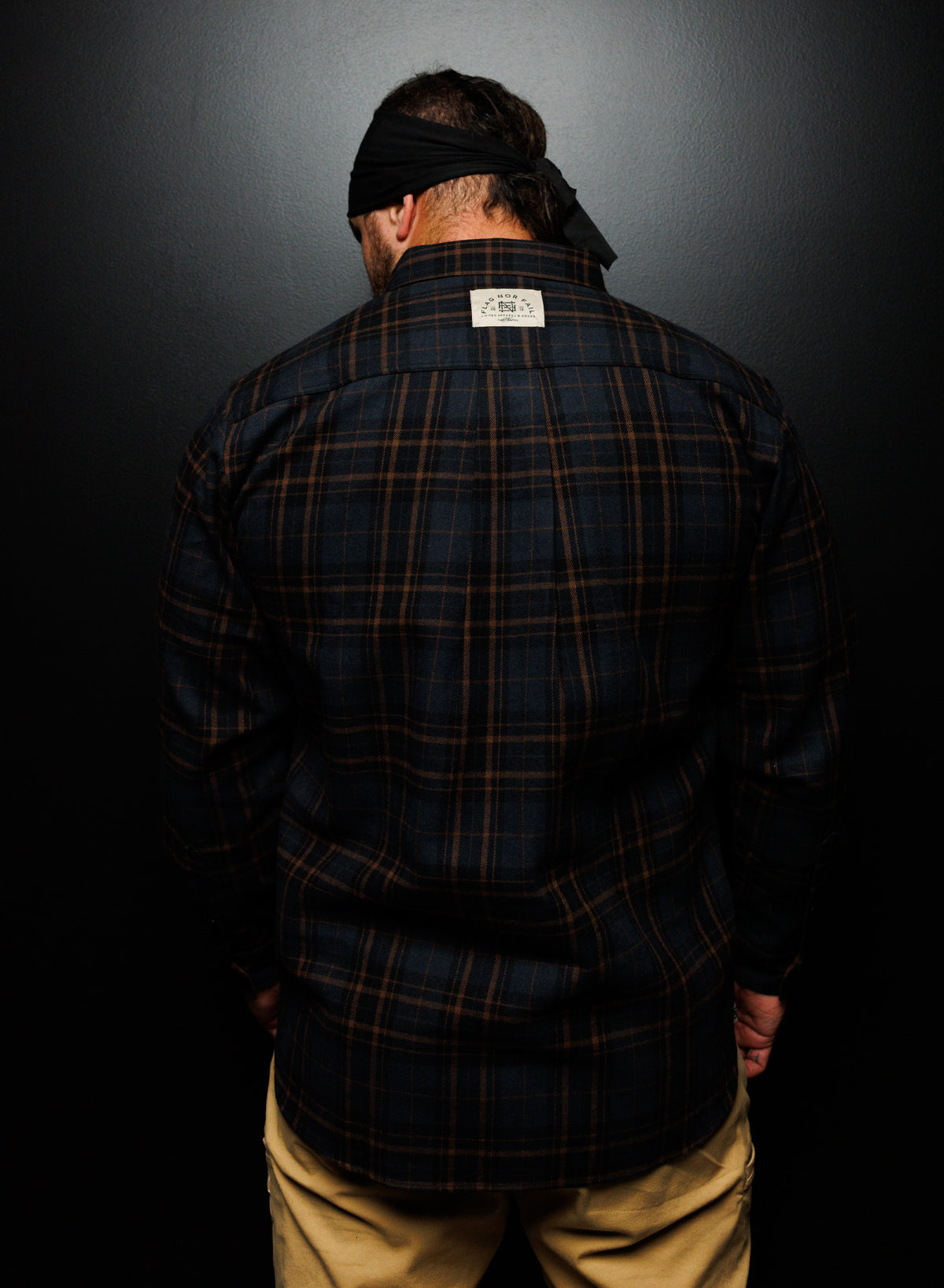Men's Forever Flannel Shirt - Navy Blue Plaid Long Sleeve Button Down for Casual Wear & Outdoor Activities
