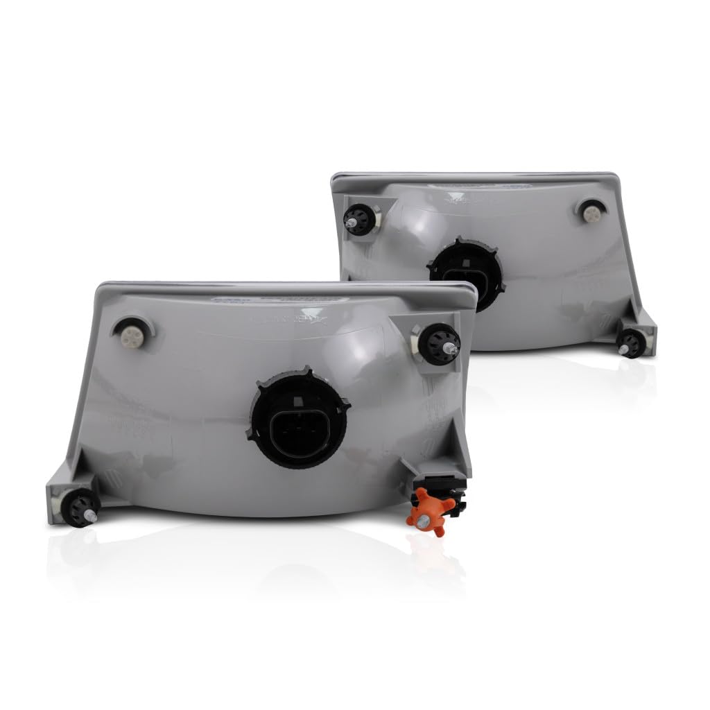 1998-2000 Mazda B3000 Headlight Assembly Pair - Driver & Passenger Side with Bulbs (MA2502113 & MA2503113) | Direct Fit Replacement | Improved Night Visibility for Safer Driving