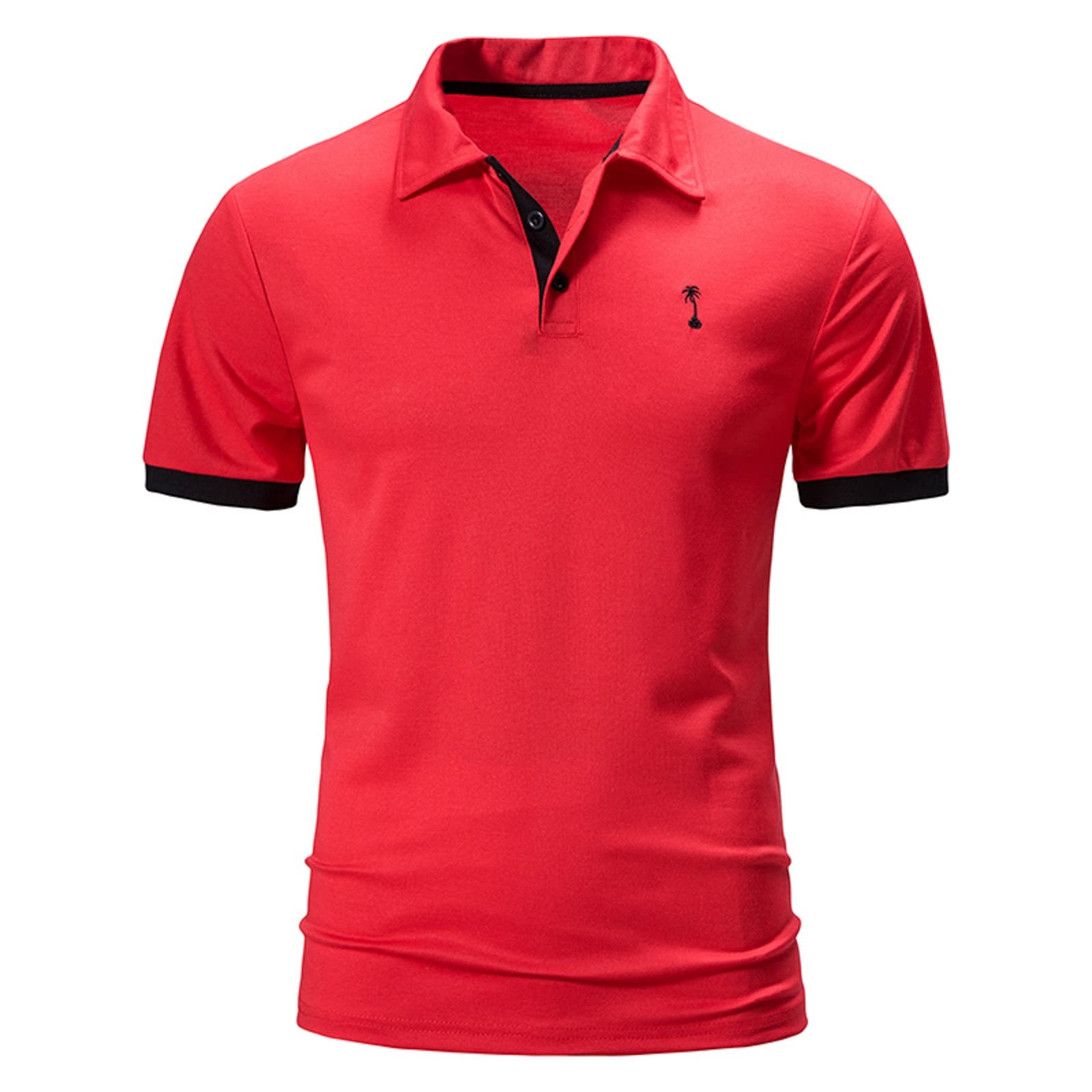 Men's Vintage Stripe Soft Waffle Polo Shirt - Regular Fit Short Sleeve Casual Shirt with Pocket | Breathable Cotton for Work, Golf & Everyday Wear