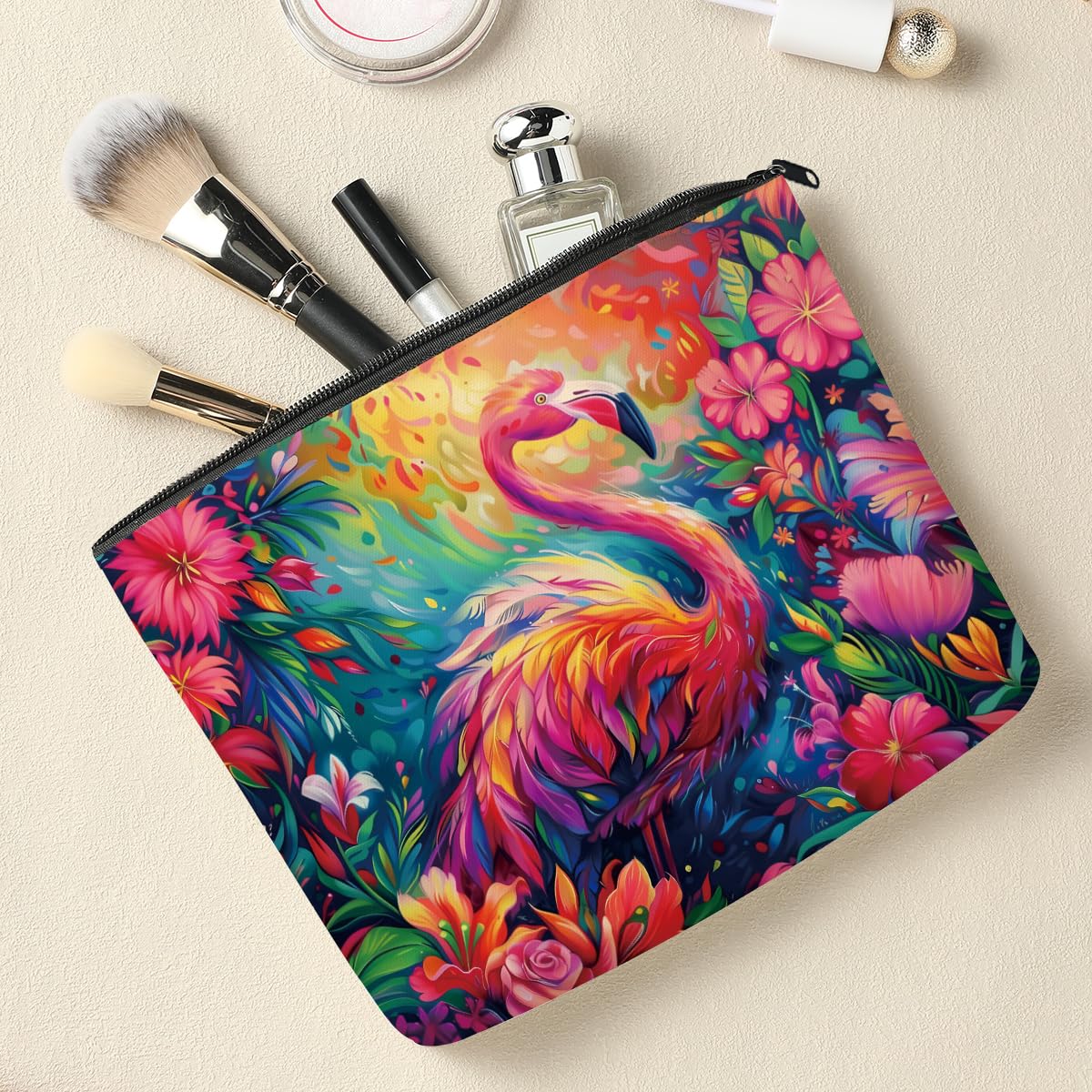 Fun Flamingo Gifts for Women - Cute Makeup Bag & Home Decor, Perfect Birthday & Graduation Presents - Great for Beach Parties, Poolside Decor & Tropical Themed Events