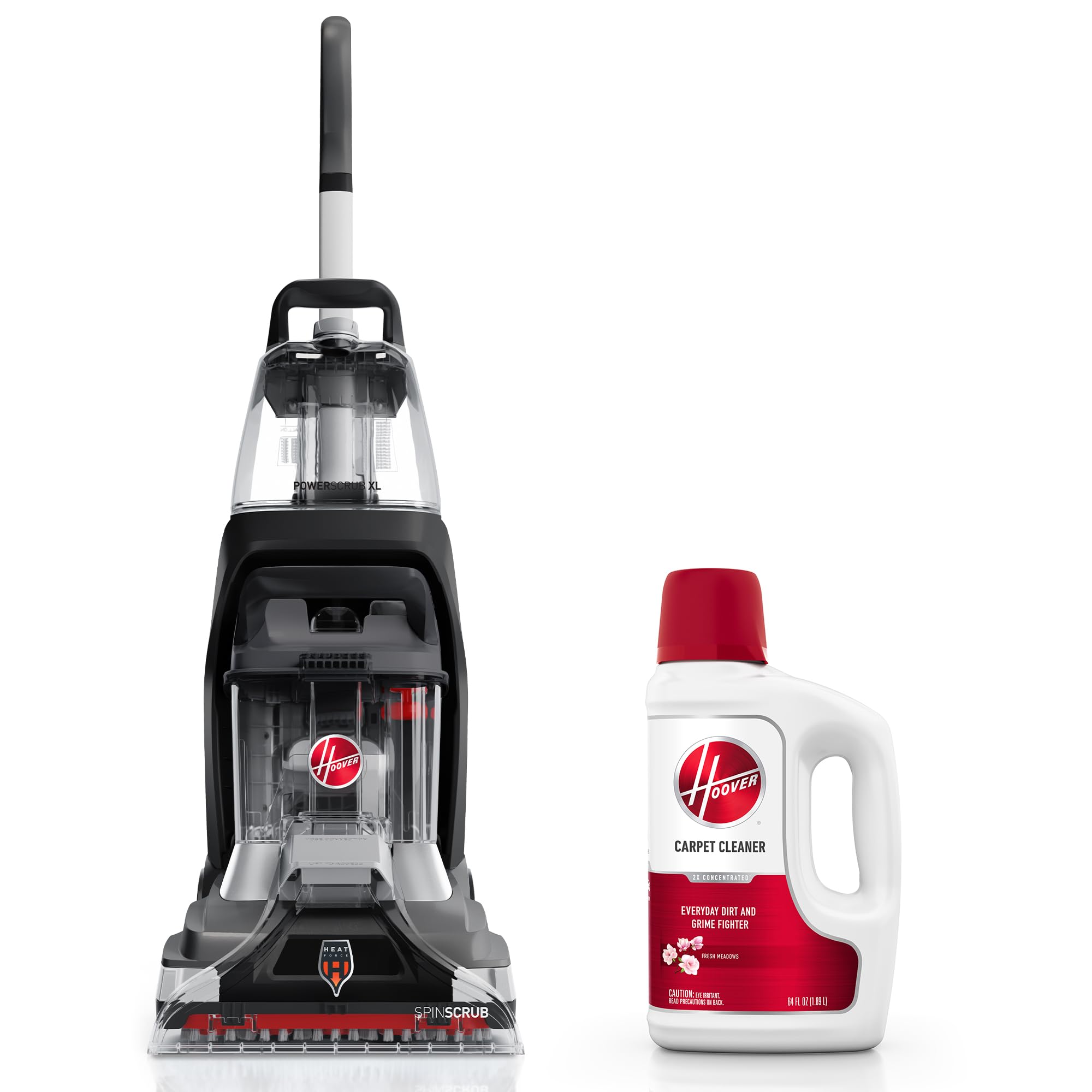 Hoover PowerScrub XL Pet Carpet Cleaner Machine - Deep Cleaning Carpet Shampooer for Carpets & Upholstery, Includes 64 oz Carpet Cleaner Solution (FH68050 + AH31924) - Perfect for Pet Hair Removal & Stain Treatment at Home