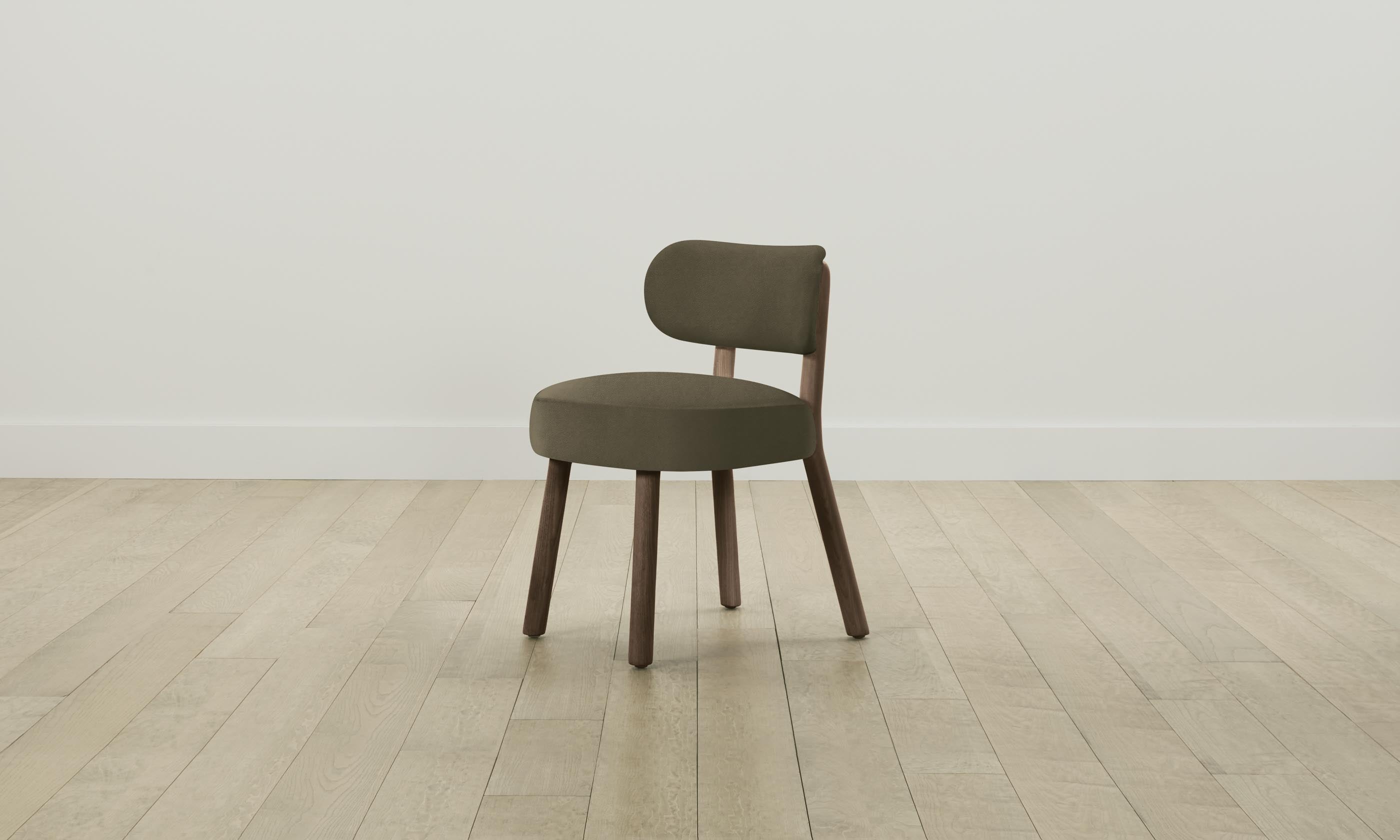Jane Dining Chair - Premium Pebbled Leather in Truffle Brown - Perfect for Modern Dining Rooms & Kitchen Tables