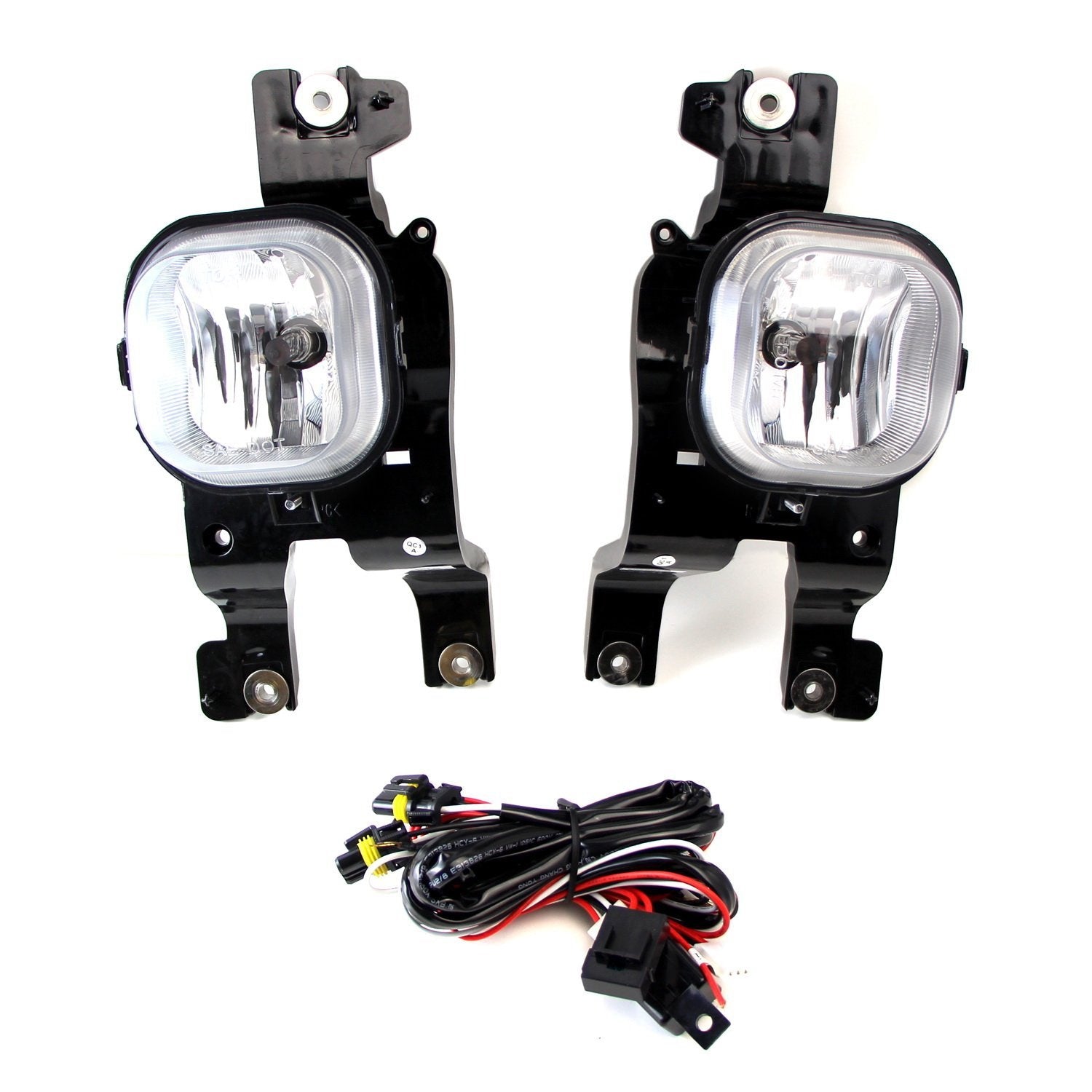 Clear Lens Fog Lights Kit with Wiring Harness & Brackets for 2008-2010 Ford F-Super Duty - Perfect for Night Driving, Off-Roading & Enhanced Visibility in Foggy Conditions