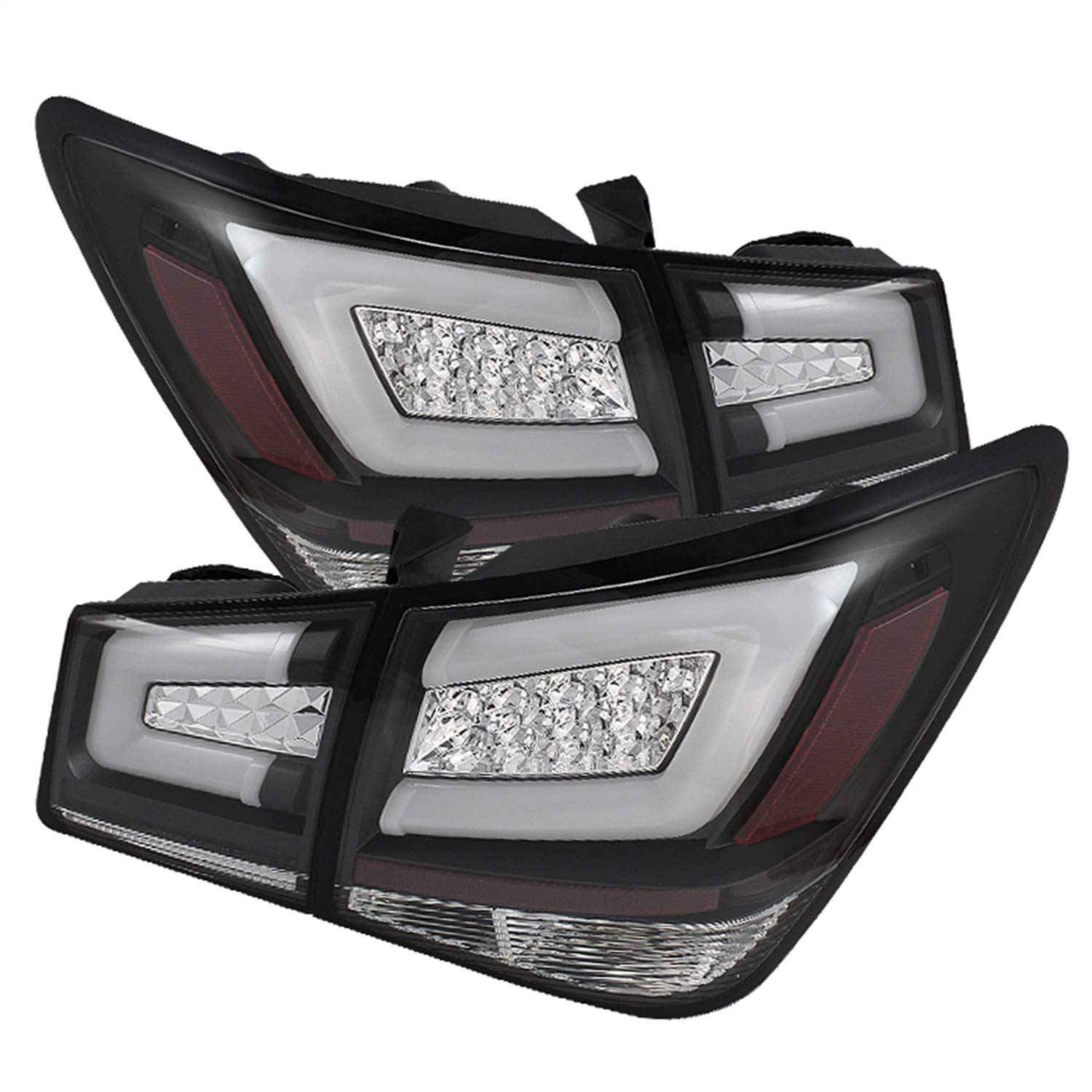 Spyder Auto 5076595 LED Tail Lights for Cars - Black/Clear Smoke Lens - High Visibility Brake Lights - Perfect for Night Driving & Enhanced Safety