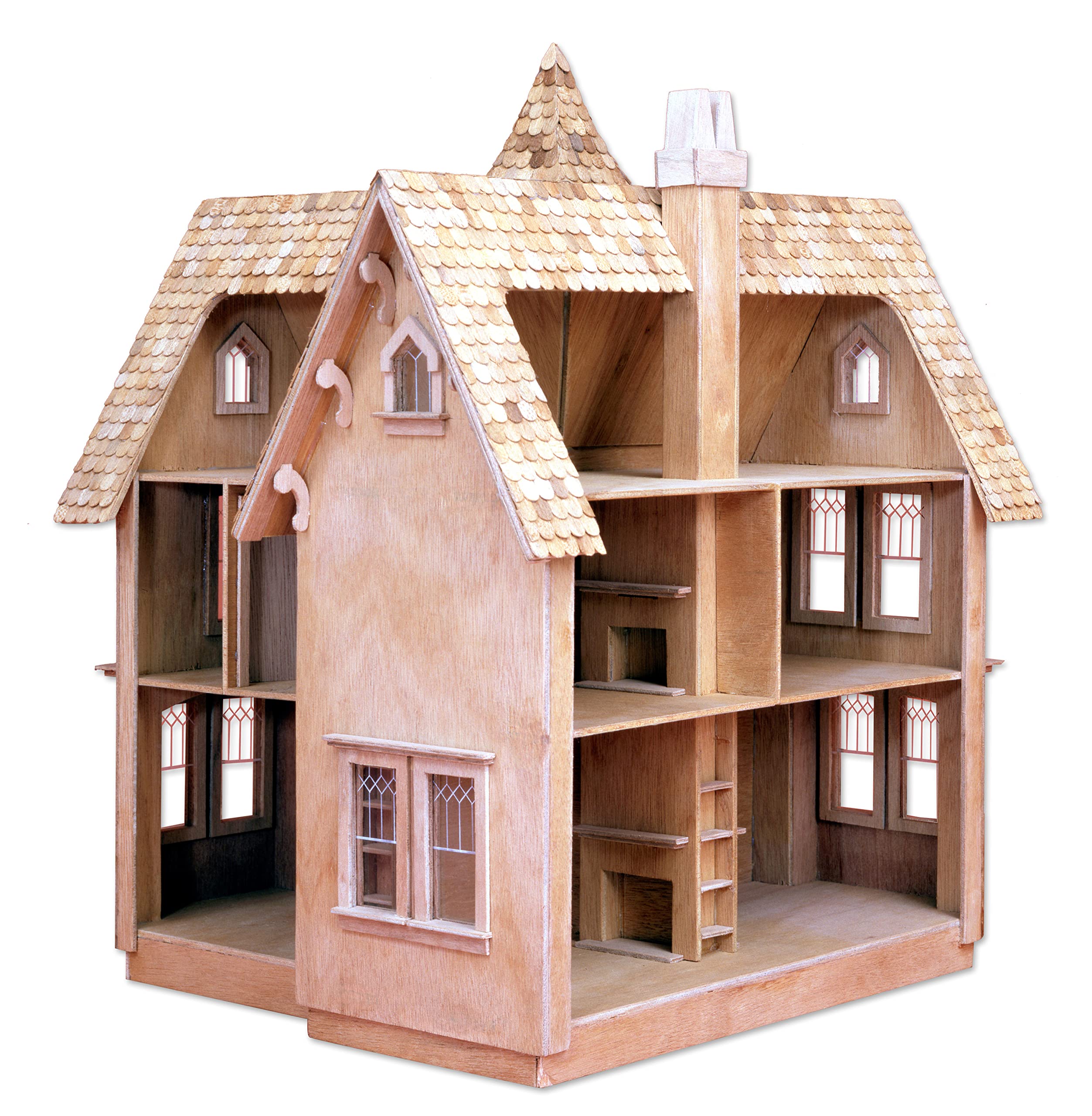Greenleaf Fairfield Dollhouse Kit - 1/24 Scale Miniature Dollhouse for Collectors & Hobbyists | Perfect for Home Decoration, Gift Giving & Creative Play