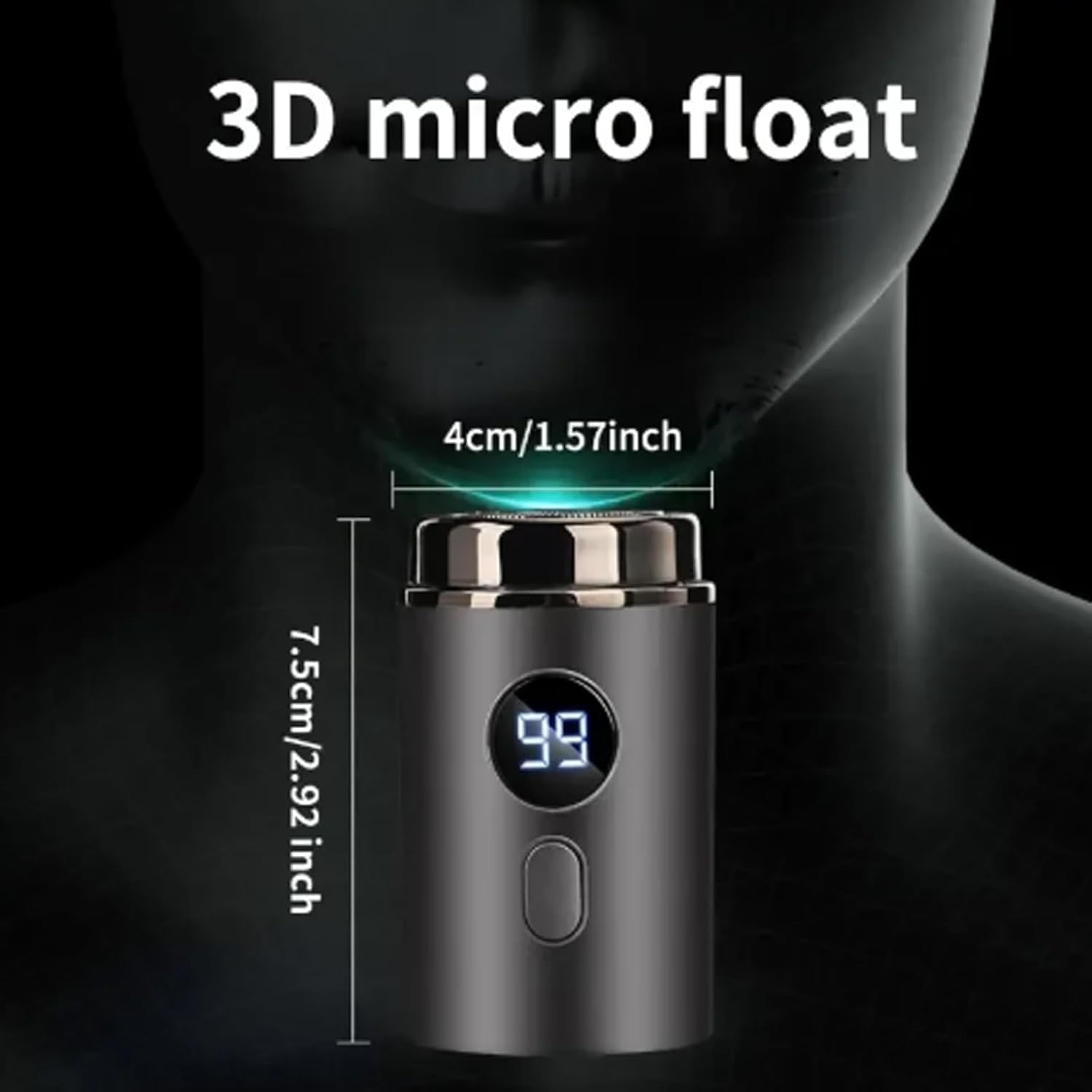 Vishopee Mini Portable Electric Shaver - USB Rechargeable, Waterproof, Travel-Friendly Pocket Razor for Men & Women | Perfect for Travel, Gym, Office & Quick Grooming (Gray)