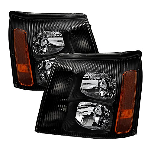 XTUNE Escalade HID Headlights - OEM Style Black Housing with Clear Lens - Perfect for Cadillac Escalade Night Driving & Off-Road Adventures