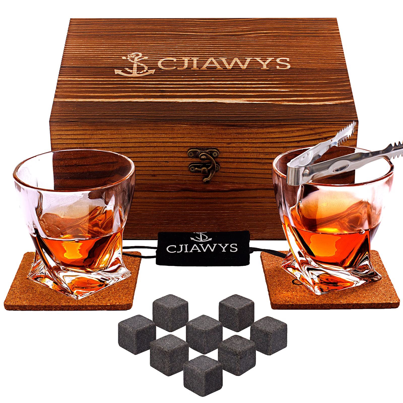Whiskey Stones Gift Set for Men - Perfect for Christmas & Anniversaries
