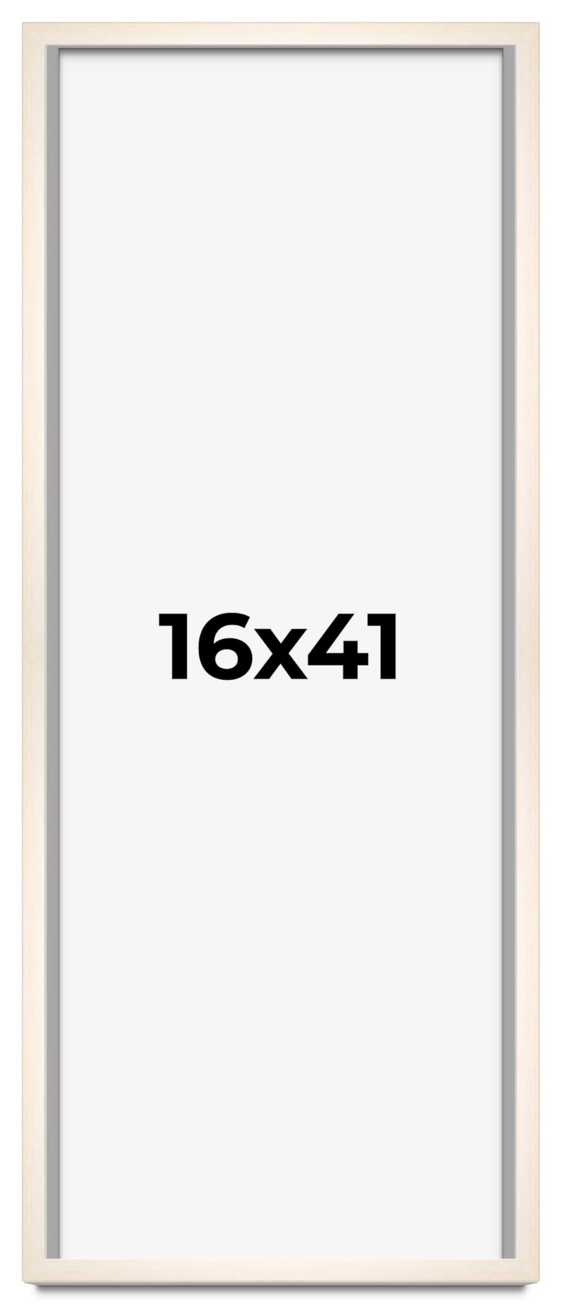 CountryArtHouse 16x41 Whitewashed Solid Wood Picture Frame - 0.8125