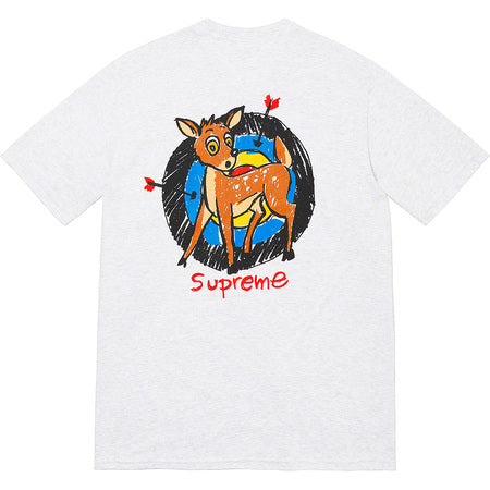 Supreme Deer Graphic T-Shirt for Men - White Cotton Tee - Streetwear Fashion & Casual Wear