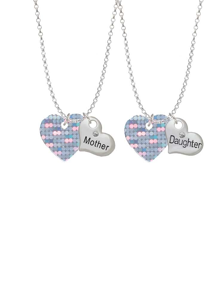 Delight Jewelry Acrylic Holographic Heart Necklace Set for Mother & Daughter - 19