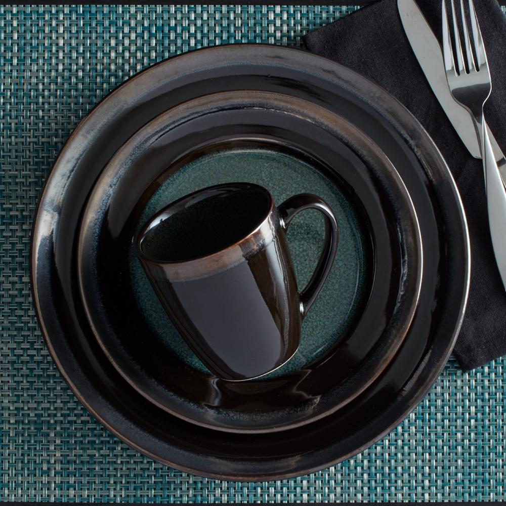 Premium Jade Green Ceramic Dinner Plate Set - Elegant & Durable Porcelain Plates for Fine Dining, Restaurant, or Home Use - Dishwasher & Microwave Safe