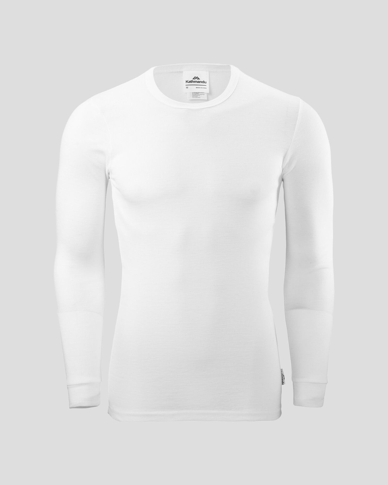 KMDCore Women's Long Sleeve T-Shirt - Soft Cotton Basic Top for Casual Wear (White) | Perfect for Layering, Office & Everyday Outfits
