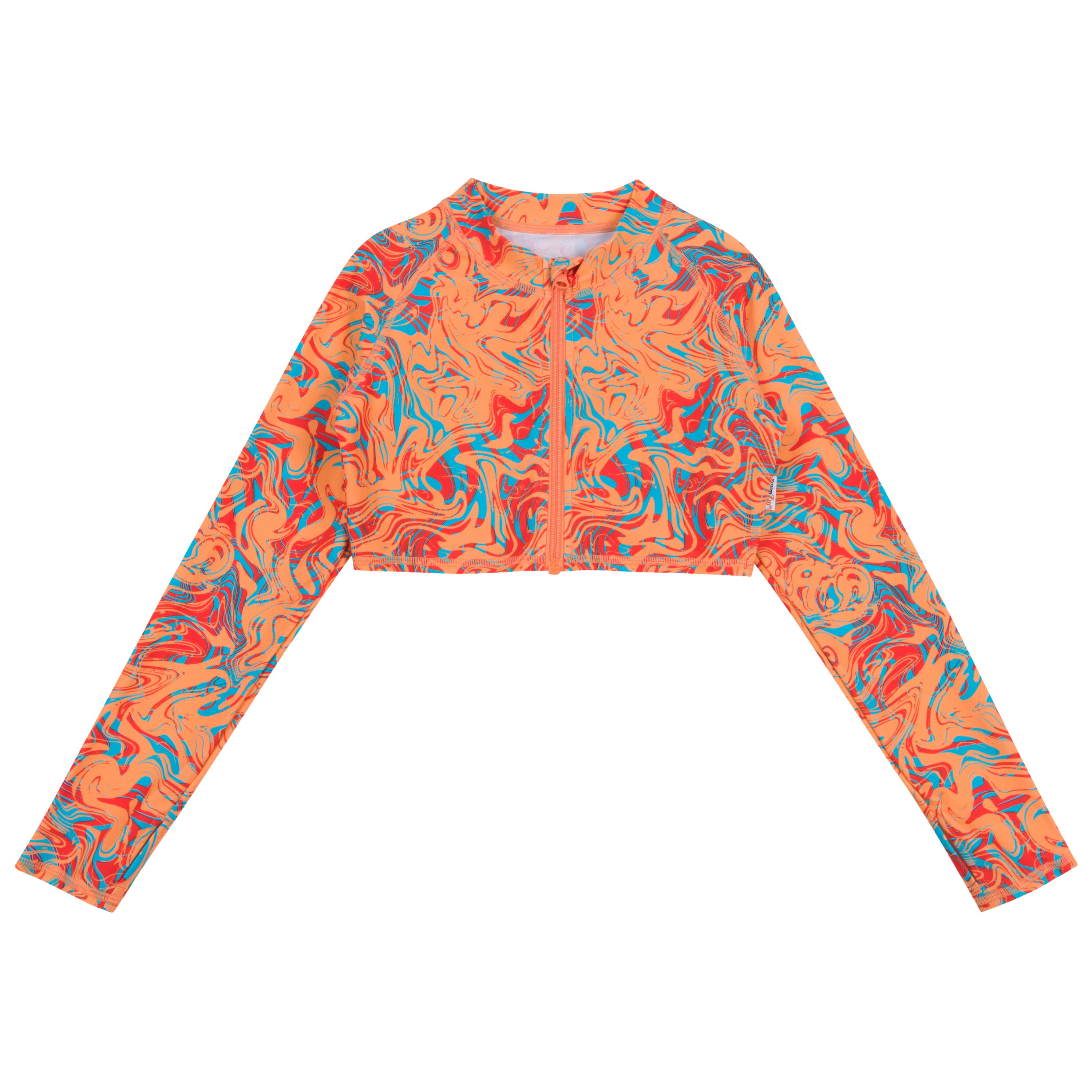 Girls Long Sleeve Crop Rash Guard Swimsuit Top - UPF 50+ Sun Protection for Swimming, Surfing & Beach Activities