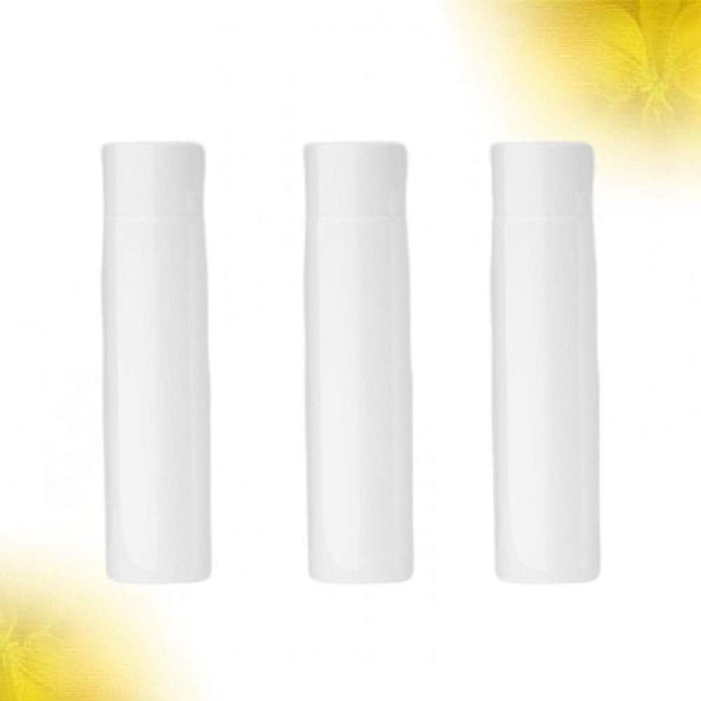 3-Piece Cabilock Vacuum Airless Cosmetic Containers Set - Leak-Proof Makeup & Lotion Pump Bottles for Travel (White) | Perfect for Skincare, Foundation, Serum Storage & On-The-Go Beauty Essentials