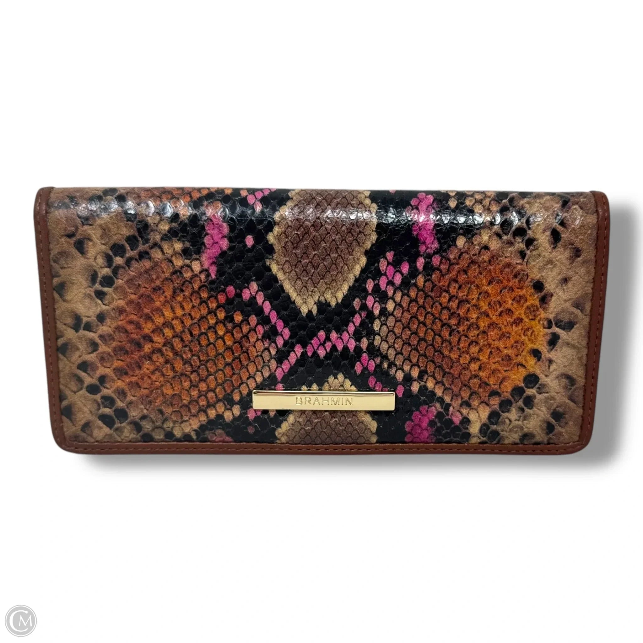Brahmin Ady Designer Wallet in Marmalade Tangelo - Large Size for Women | Perfect for Everyday Use, Travel & Business