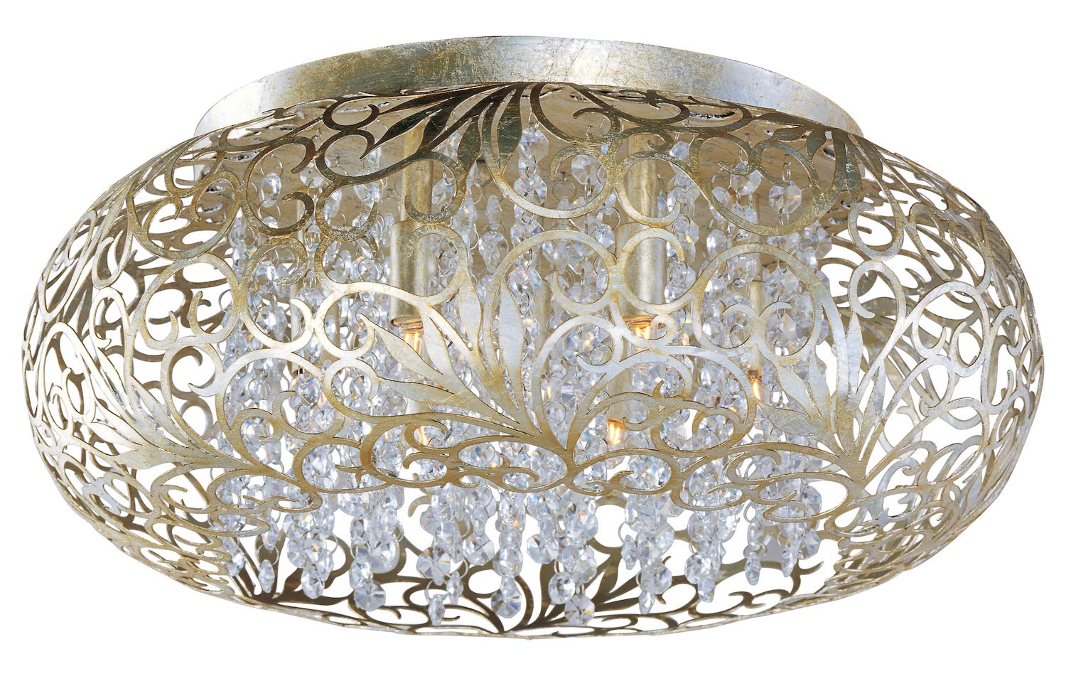 Arabesque Flush Mount Ceiling Light - Modern & Elegant Lighting Fixture for Living Room, Bedroom, or Hallway