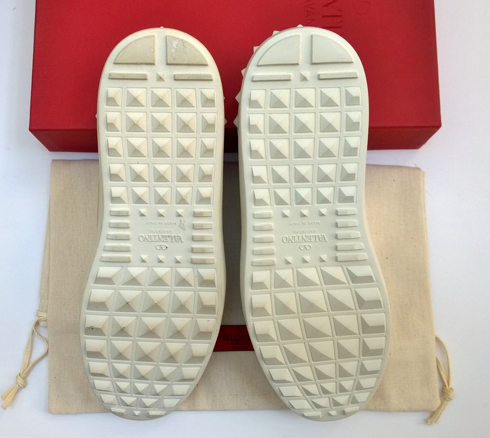 Valentino Garavani White & Gold Leather Open Sneakers - Luxury Fashion Trainers for Women | Perfect for Casual Outings, Date Nights & Street Style Looks