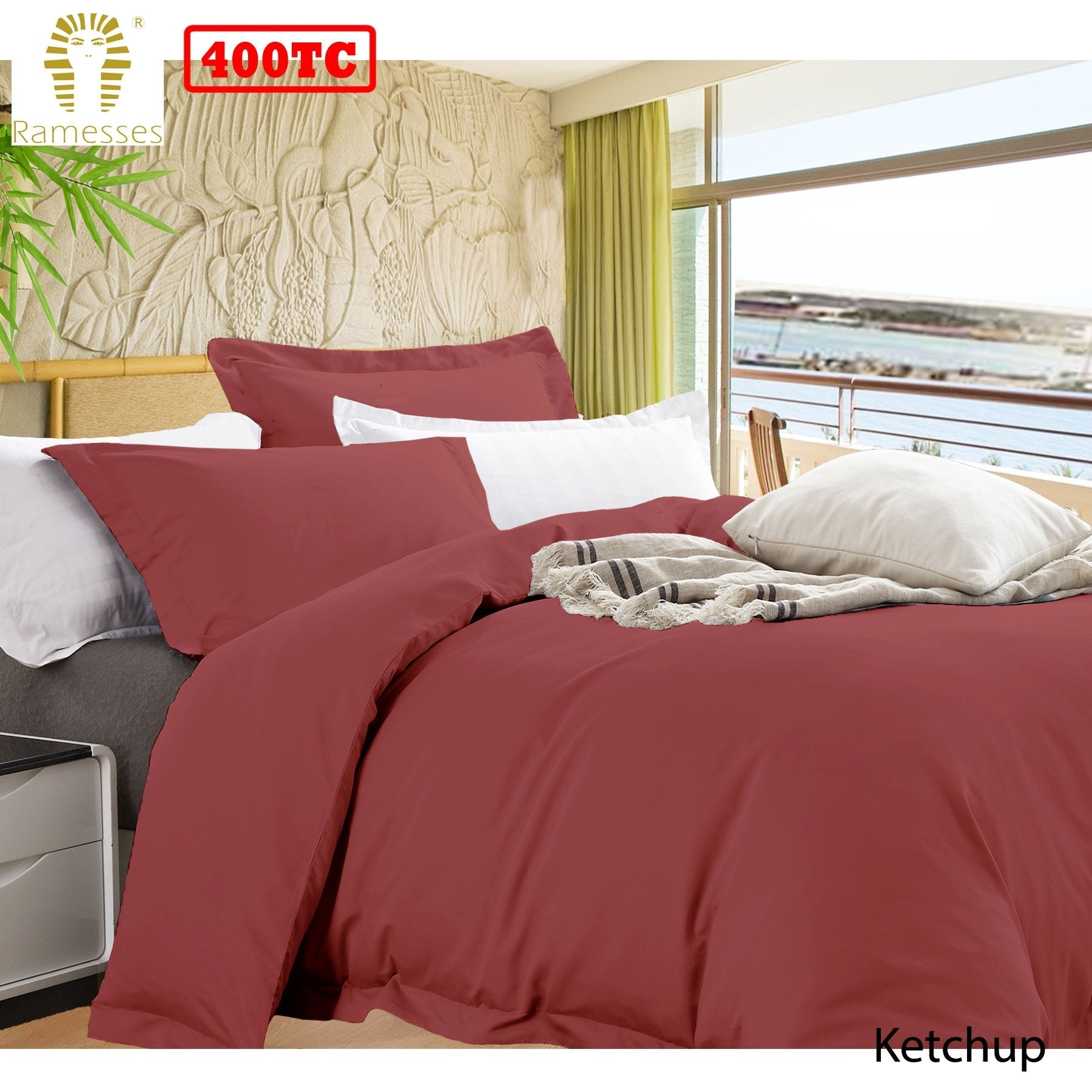 Premium Bamboo Cotton Quilt Cover Set - Queen Size, Soft & Breathable Bedding - Perfect for Cozy Nights & Guest Room Decor