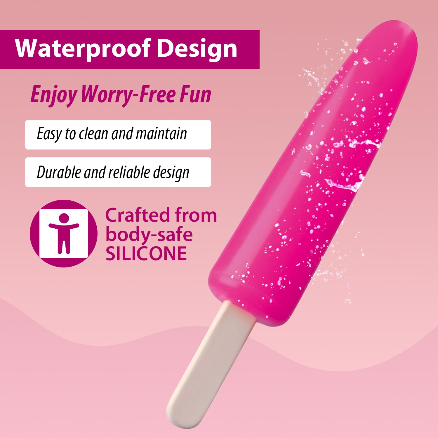 iScream Silicone Waterproof Dildo - Freezable & Heatable Adult Sex Toy for Couples & Singles, Body-Safe Vibrating Dildo for Ultimate Pleasure | Bedroom Fun, BDSM Play & Solo Exploration