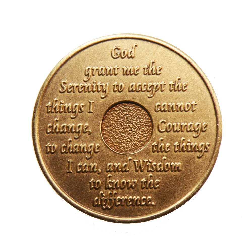 9 Month Bronze AA Sobriety Medallion - Alcoholics Anonymous Recovery Chip for Anniversary, Birthday & Milestone Celebrations - Inspirational Gift for Sobriety Journey