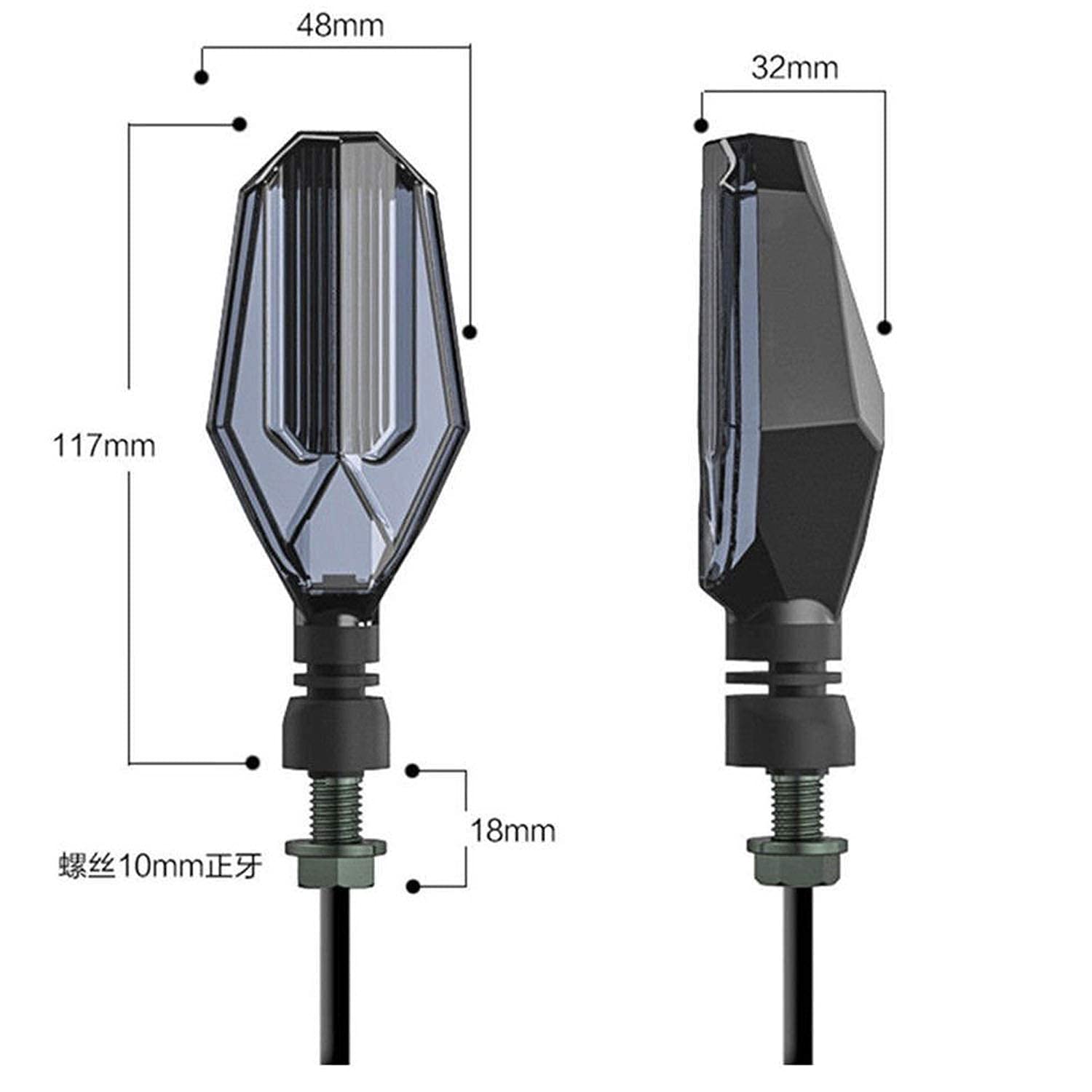 Universal Motorcycle Turn Signal Light & Brake Lamps - Compatible with Honda CB Unicorn 150 - High Visibility LED Indicators for Safe Riding - Perfect for Night Commuting and Urban Traffic
