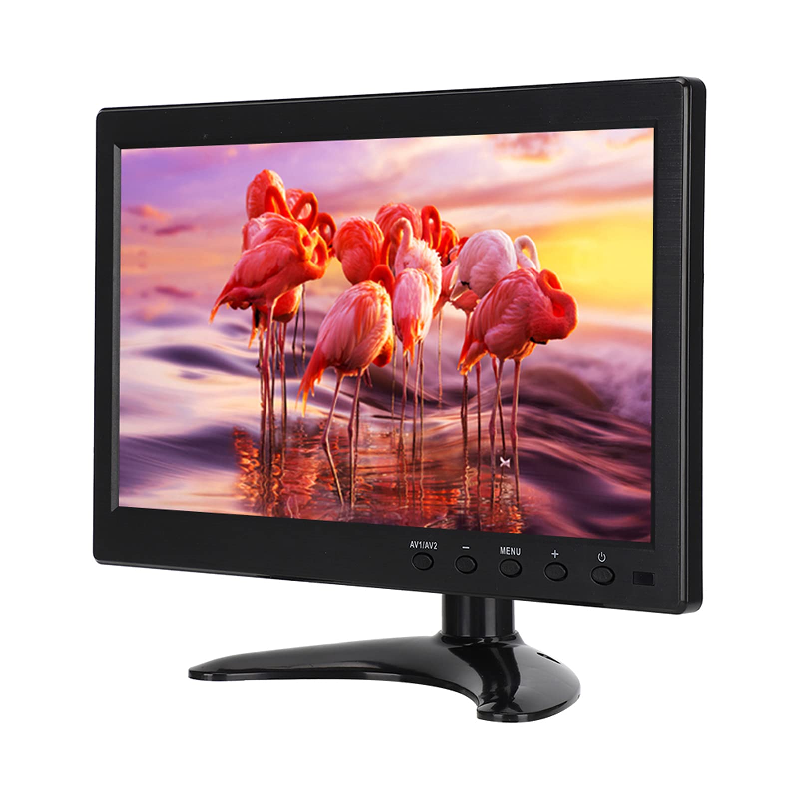 10.1 Inch Full HD 1920x1080 TFT LCD Monitor with Low Blue Light, Dual Speakers, AV/VGA/HDMI/BNC Inputs - Ideal for Office, Home, and Security Surveillance