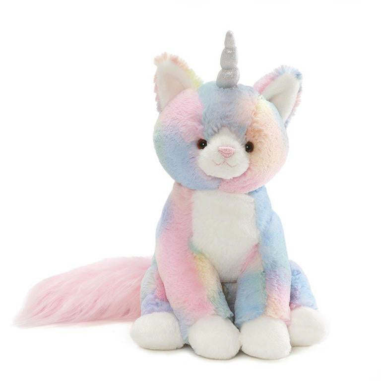Rainbow Shimmer Caticorn Plush Toy - Soft & Cute Unicorn Cat Stuffed Animal for Kids, Girls, Boys | Perfect for Birthday Gifts, Room Decor, and Cuddling