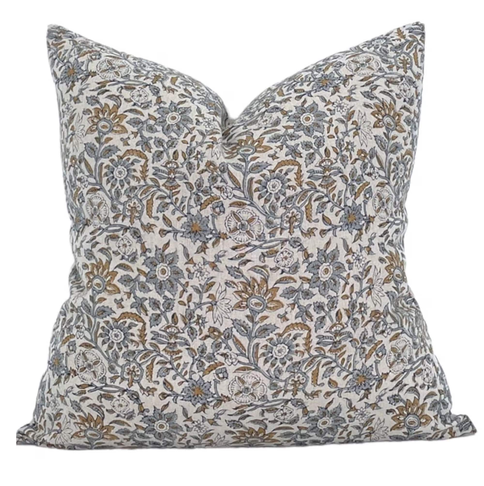 Stylish Visalia Kanan Floral Pillow Cover - Decorative Square Throw Pillow Case for Sofa, Bed & Home Decor - Perfect for Living Room, Bedroom & Farmhouse Style