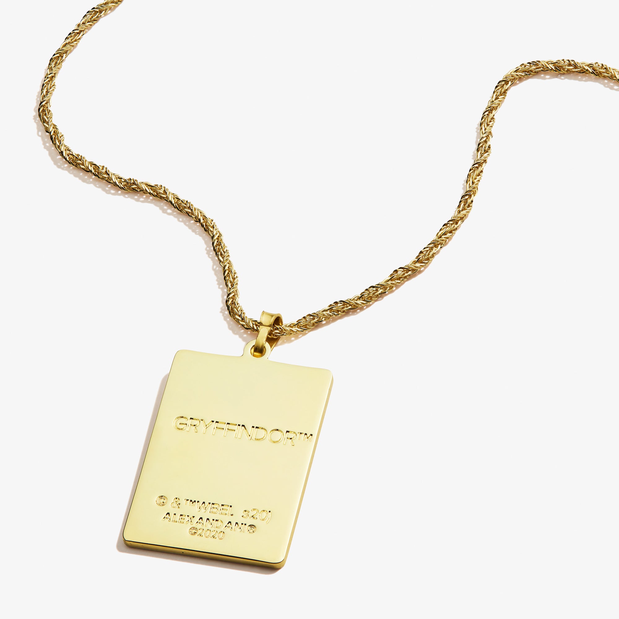 Harry Potter Hogwarts Gryffindor Charm Necklace - Gold Plated Collectible Jewelry for Fans - Perfect for Cosplay, Gift Giving & Wizarding World Enthusiasts