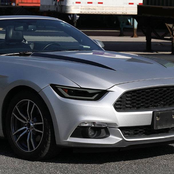 2015-2017 Ford Mustang & 2018-2020 Mustang Shelby LED Headlight Kit - HID/Xenon Switchback Sequential Turn Signals with Projector & Matte Black Smoke Lens - Upgrade for Night Driving & Enhanced Style
