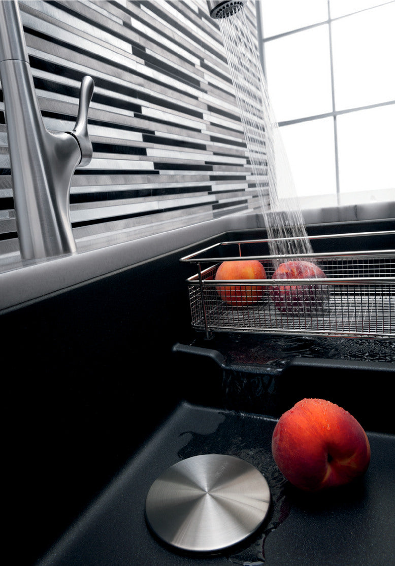 BLANCO PRECIS Cascade Super Single SILGRANIT Kitchen Sink - Durable Stain-Resistant Undermount Sink for Modern Kitchens | Perfect for Cooking, Washing Dishes & Food Prep