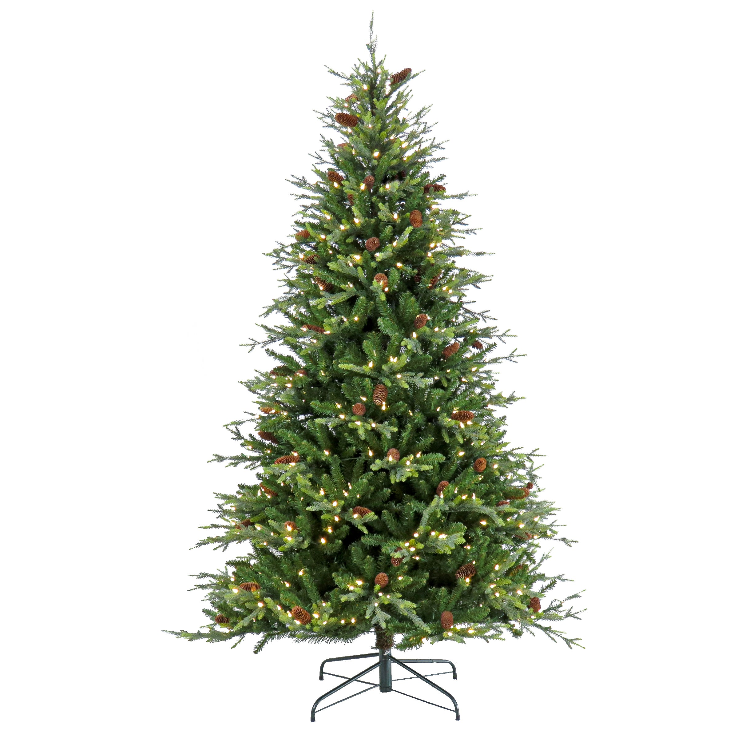 7.5 ft Pre-Lit Skykomish Pine Artificial Christmas Tree with 500 Warm White LED Lights – Perfect for Home, Office, and Holiday Decorations