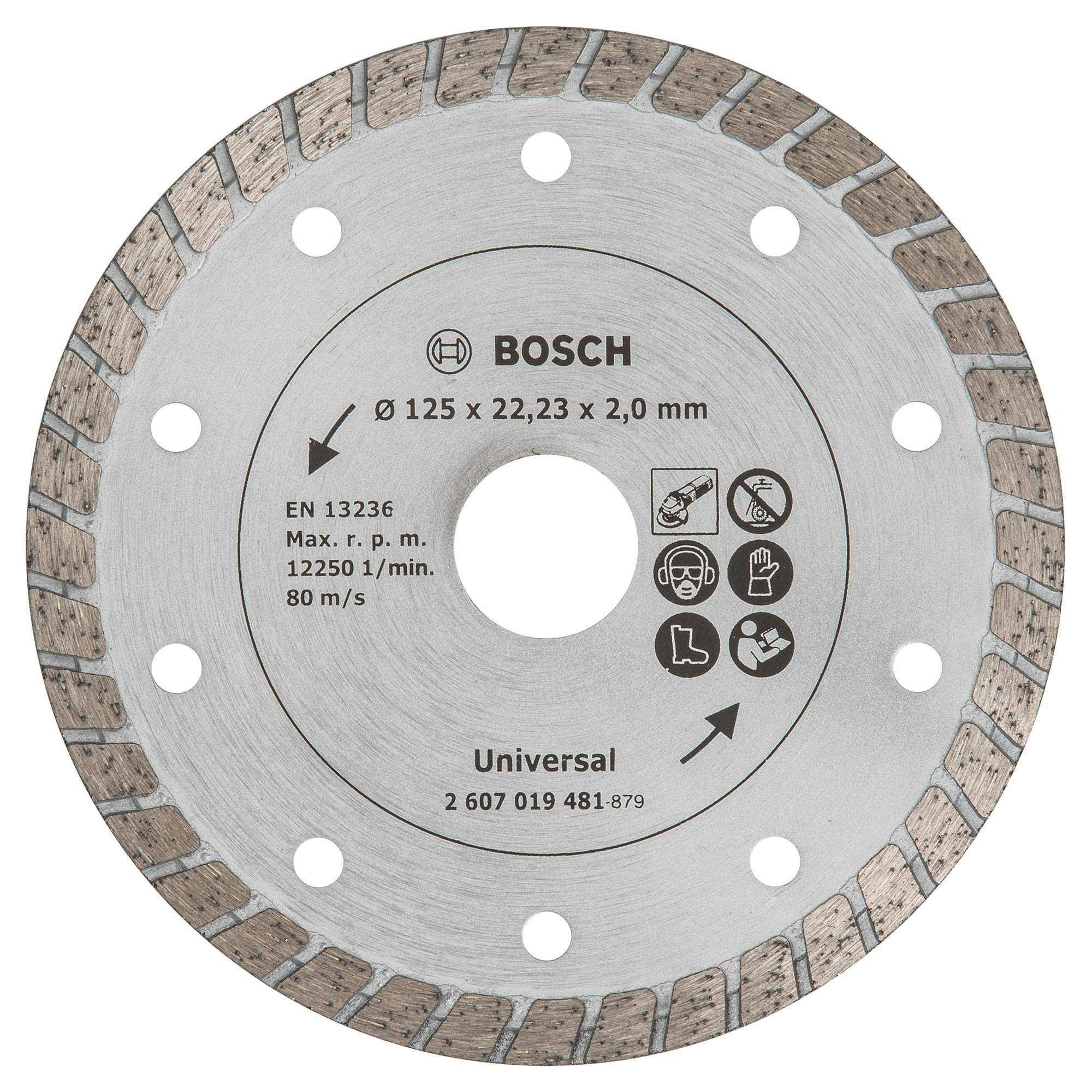 Bosch 125mm Turbo Diamond Disc - High-Performance Cutting Wheel for Concrete, Stone, and Masonry