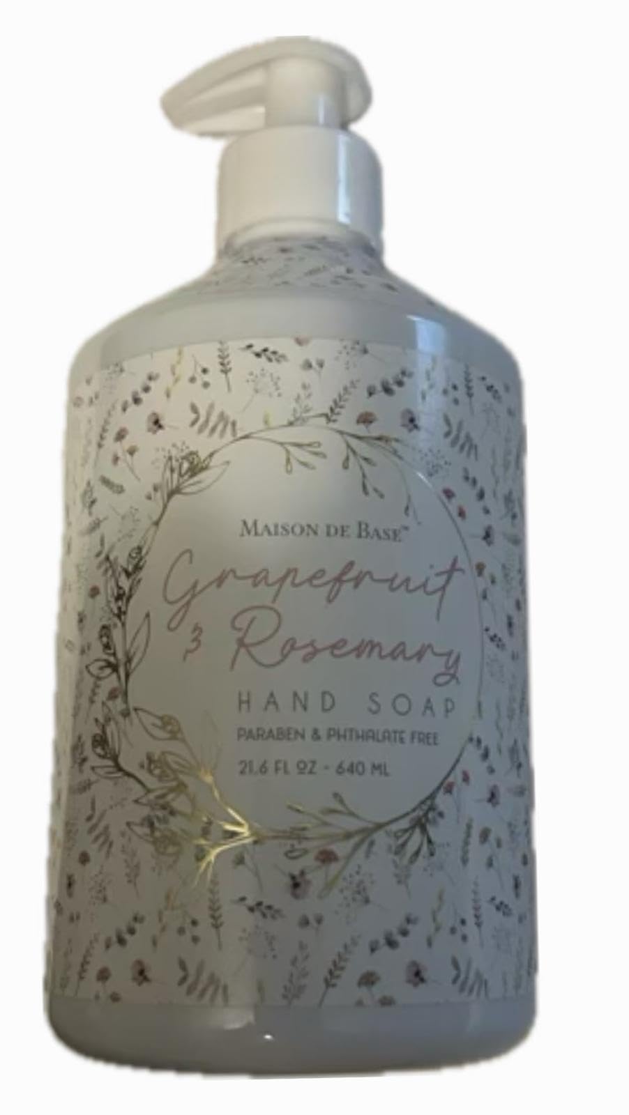 Refreshing Grapefruit & Rosemary Hand Soap - 21.6 fl oz (640ml) | Natural Antibacterial Foaming Soap for Kitchen, Bathroom & Office | Vegan & Cruelty-Free