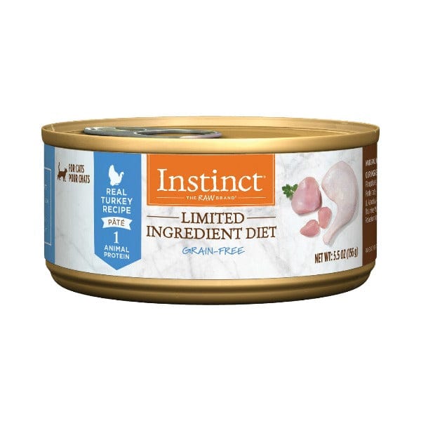 Instinct Limited Ingredient Diet Grain-Free Real Turkey Recipe Canned Cat Food - High Protein, Natural Ingredients for Sensitive Stomach & Allergies - Perfect for Indoor & Outdoor Cats