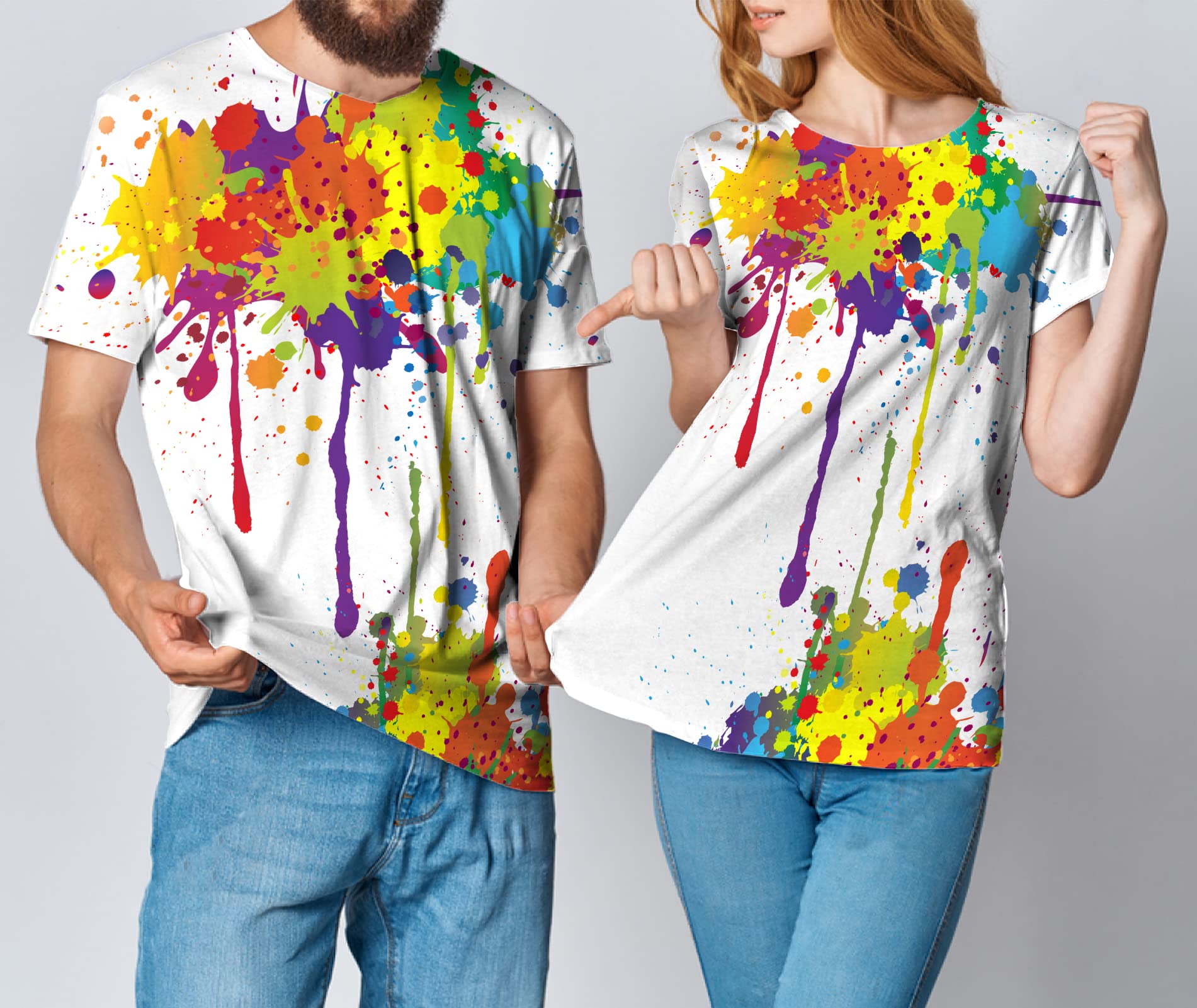 Yasswete Unisex 3D Printed Graphic T-Shirts for Men & Women - Comfortable Short Sleeve Casual Tops - Perfect for Streetwear, Parties & Everyday Wear
